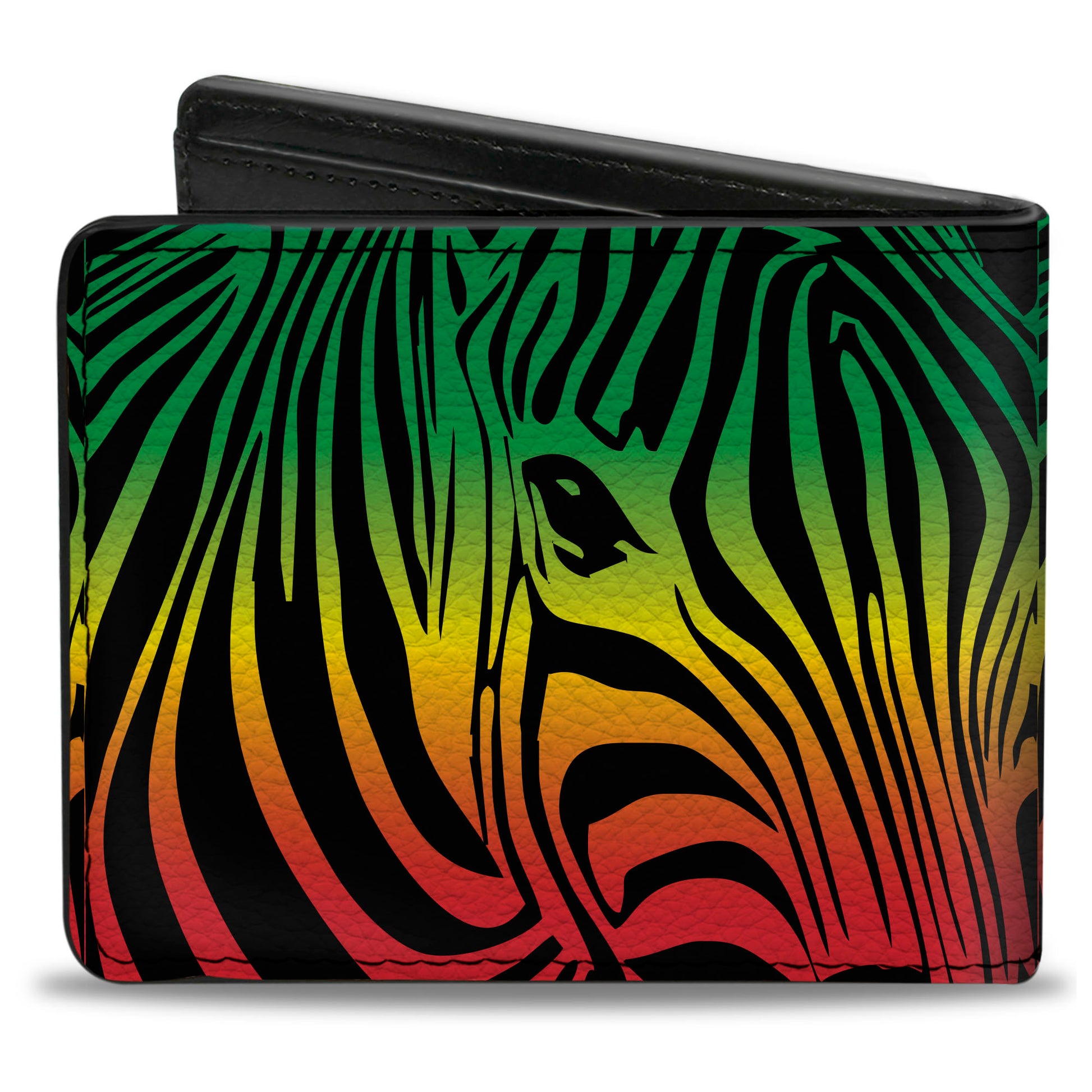Bi-Fold Wallet - Zebra Head Rasta Bi-Fold Wallets Buckle-Down