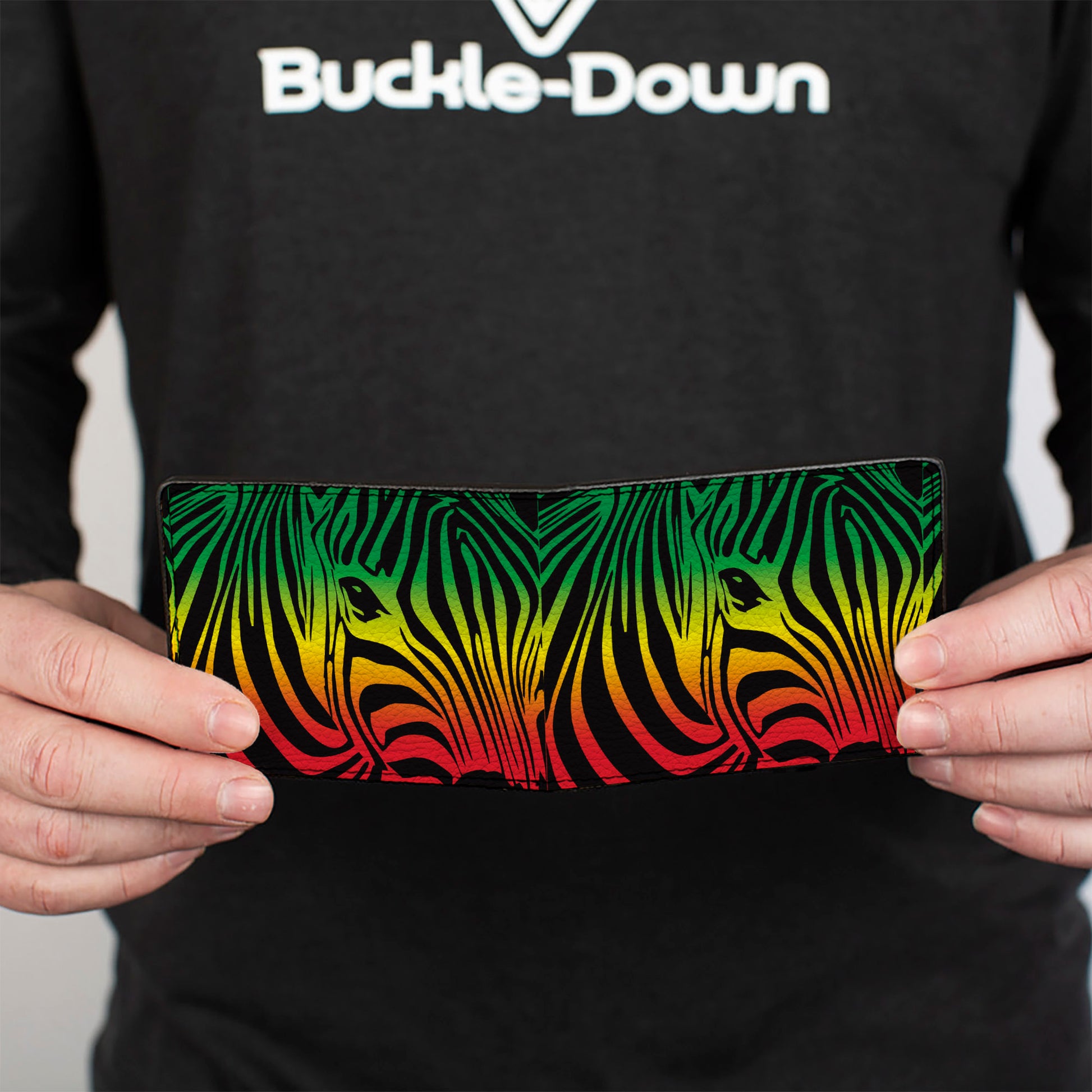 Bi-Fold Wallet - Zebra Head Rasta Bi-Fold Wallets Buckle-Down