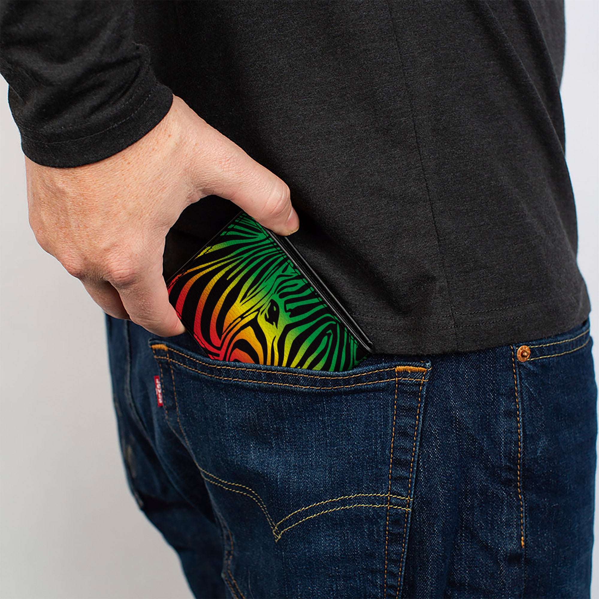 Bi-Fold Wallet - Zebra Head Rasta Bi-Fold Wallets Buckle-Down