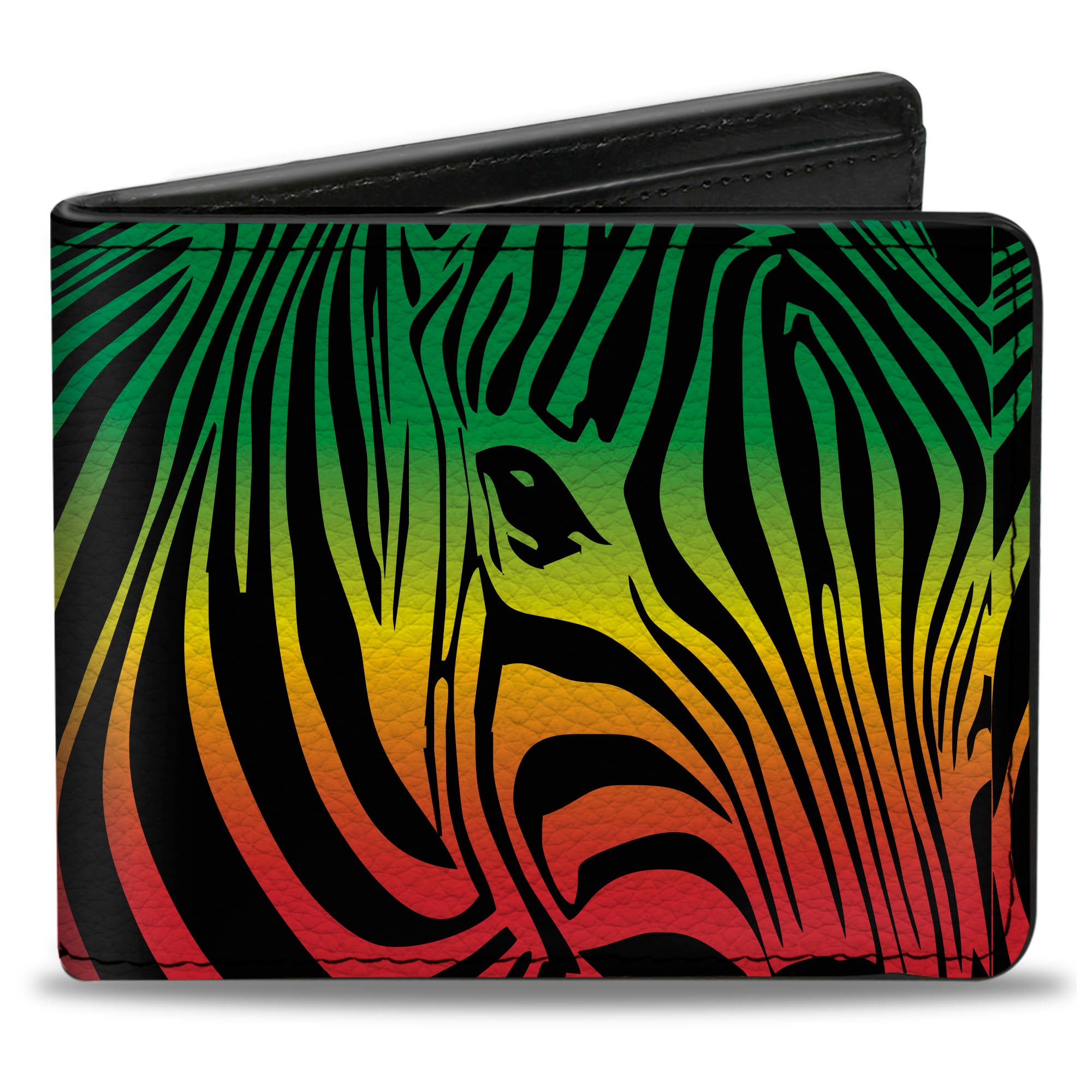 Bi-Fold Wallet - Zebra Head Rasta Bi-Fold Wallets Buckle-Down
