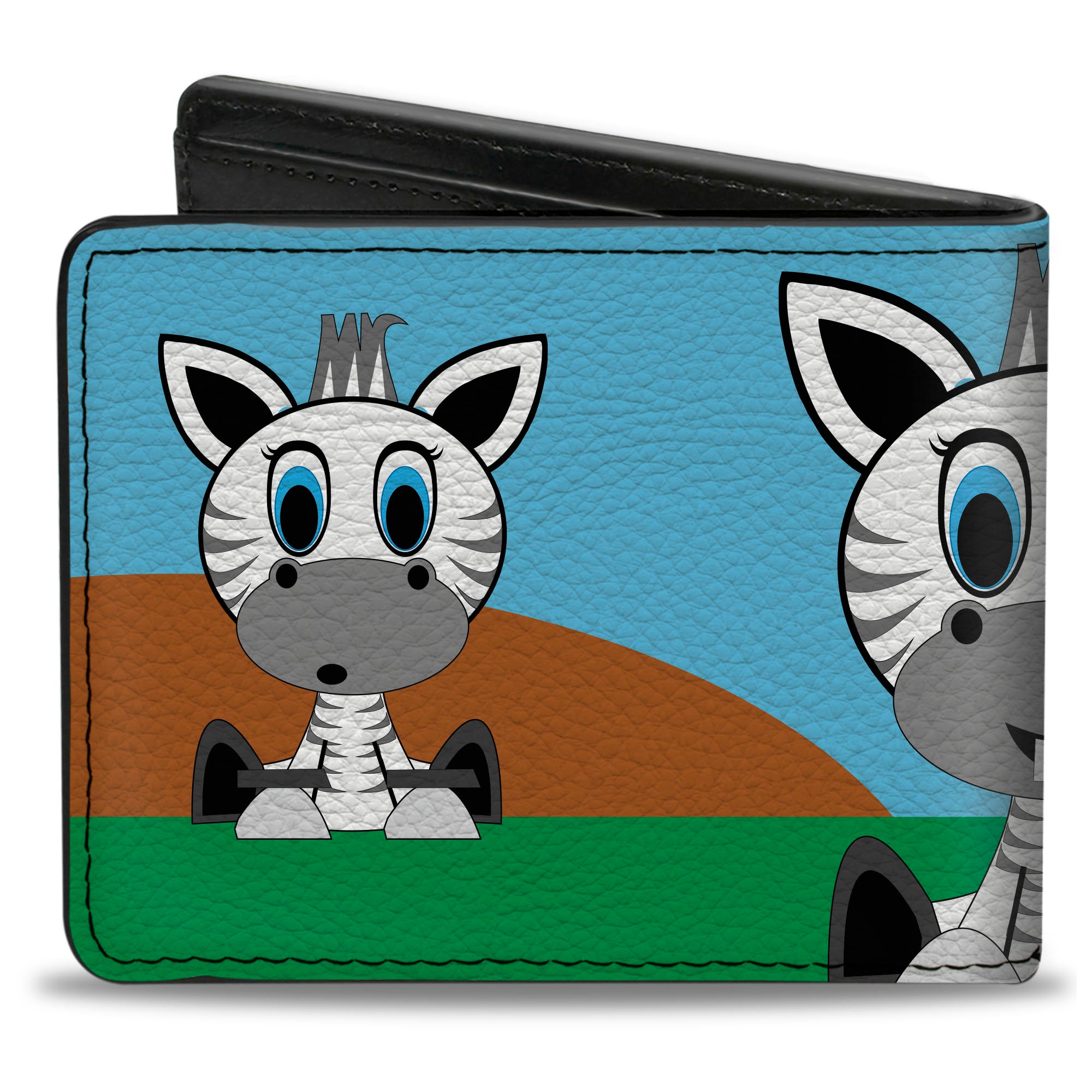 Bi-Fold Wallet - Zebra Cartoon Bi-Fold Wallets Buckle-Down