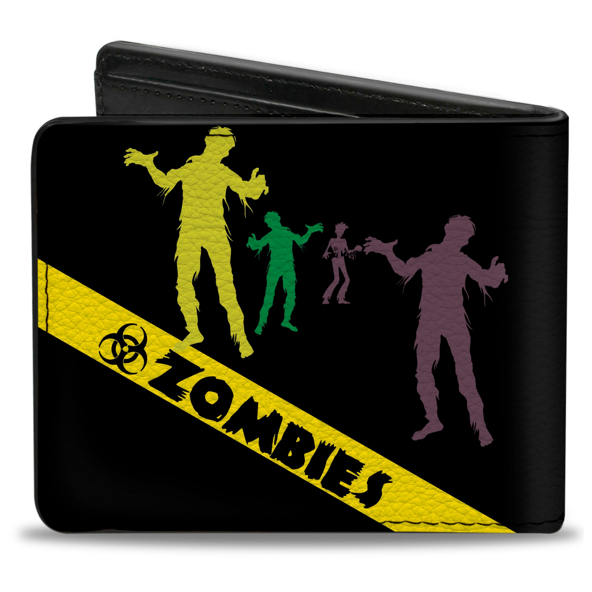 Bi-Fold Wallet - Zombies Biohazard Black Yellow Green Bi-Fold Wallets Buckle-Down