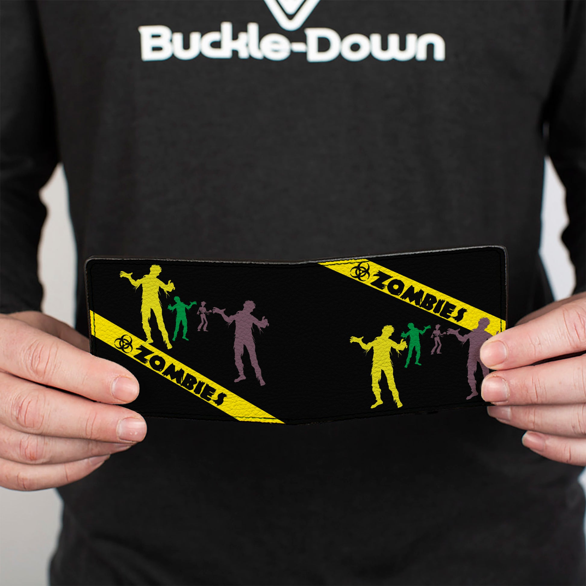 Bi-Fold Wallet - Zombies Biohazard Black Yellow Green Bi-Fold Wallets Buckle-Down