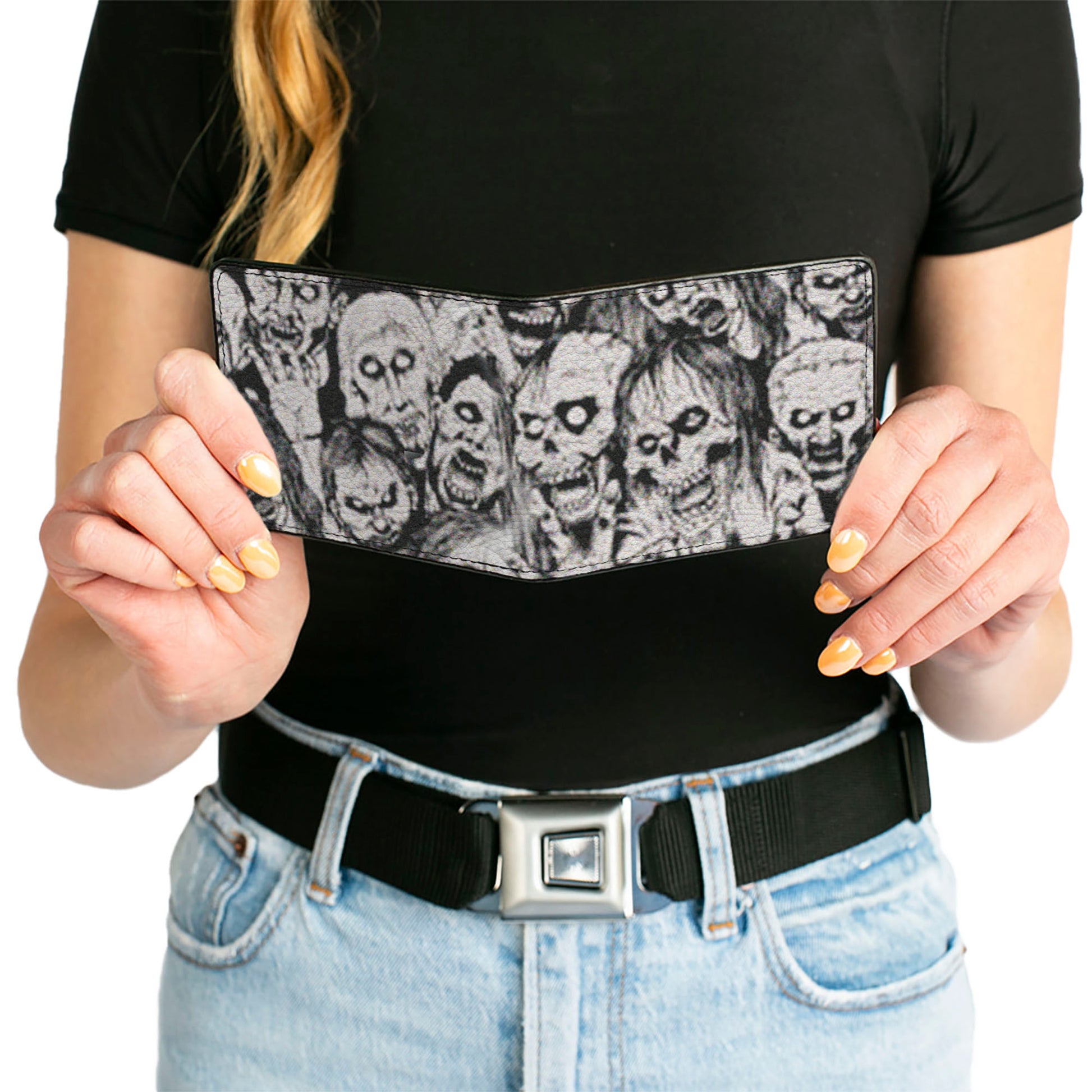 Bi-Fold Wallet - Zombie Skulls Sketch Bi-Fold Wallets Buckle-Down
