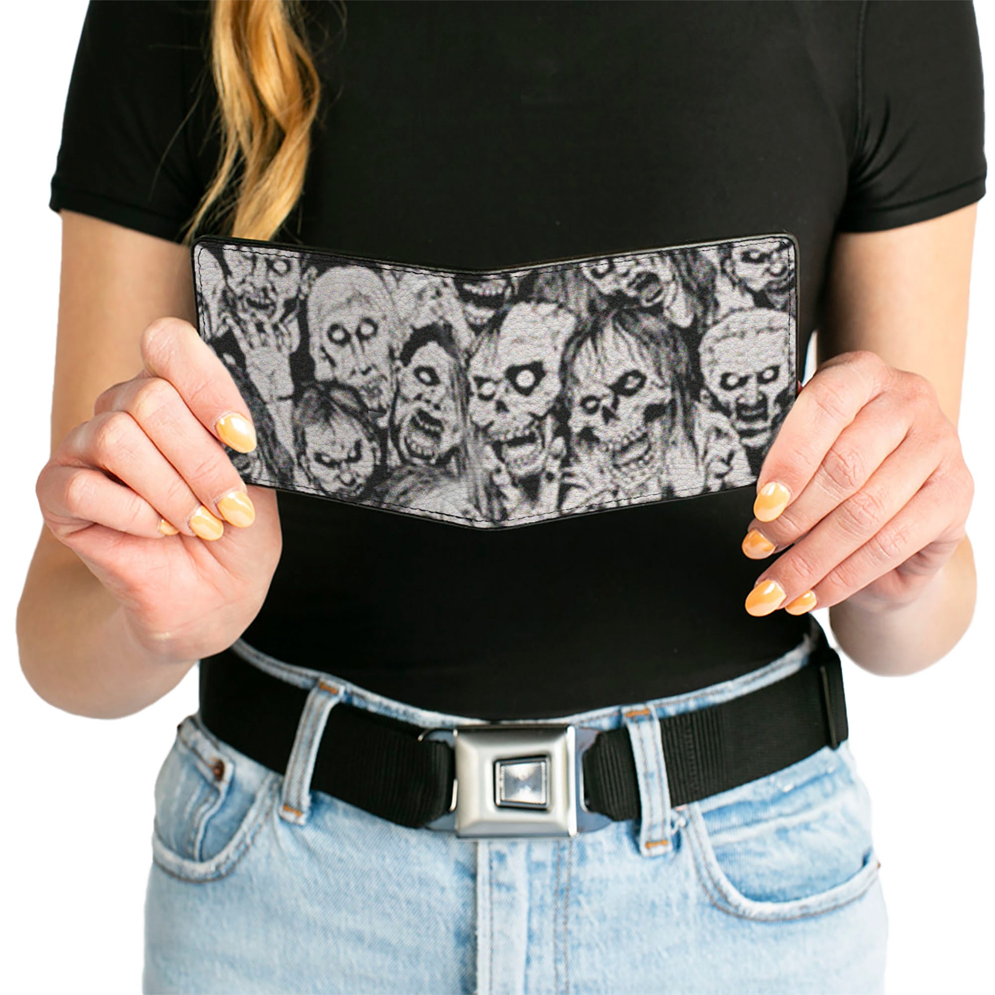 Bi-Fold Wallet - Zombie Skulls Sketch Bi-Fold Wallets Buckle-Down