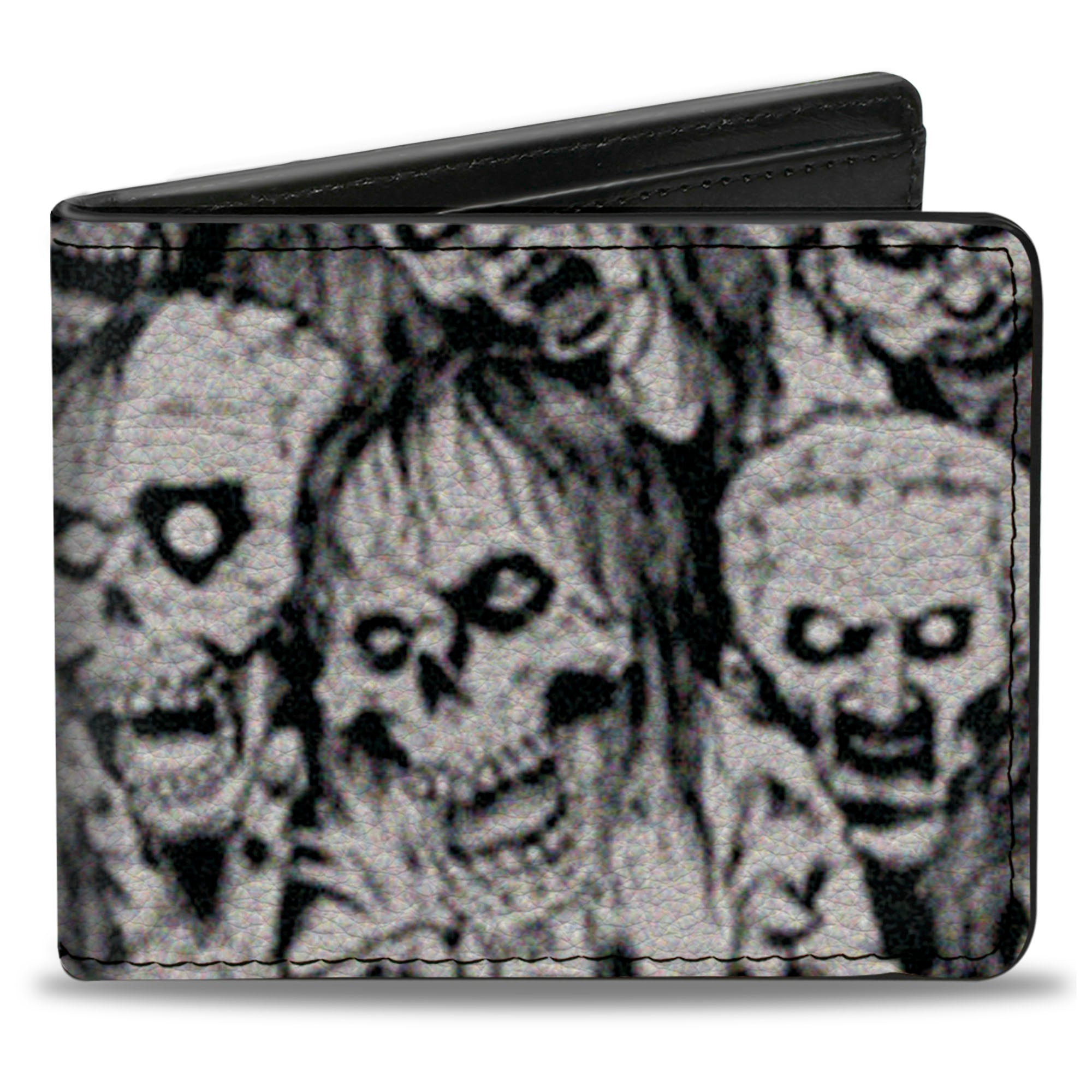 Bi-Fold Wallet - Zombie Skulls Sketch Bi-Fold Wallets Buckle-Down