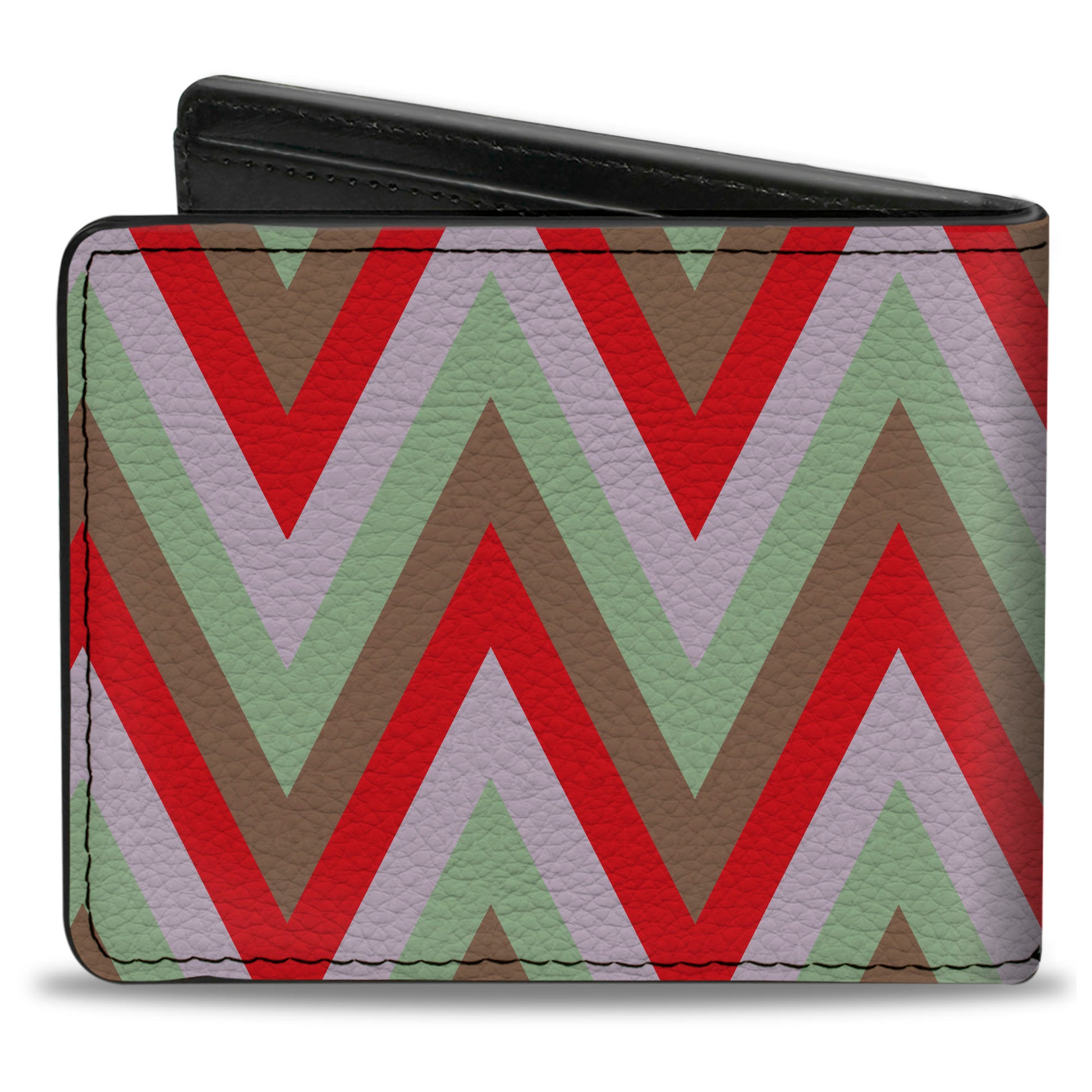 Bi-Fold Wallet - Zig Zag White Tan Gray Red Bi-Fold Wallets Buckle-Down