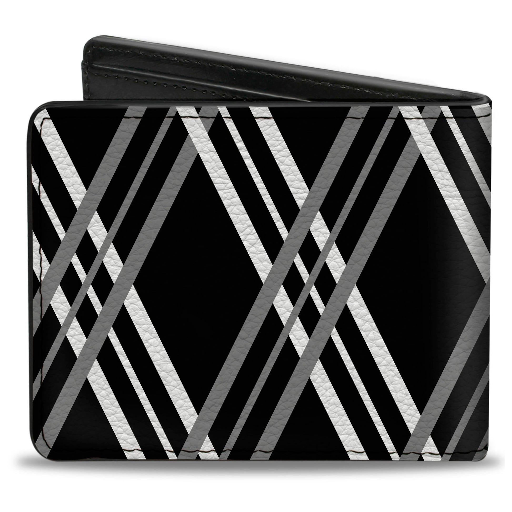 Bi-Fold Wallet - Zig Zag Black Gray White Bi-Fold Wallets Buckle-Down