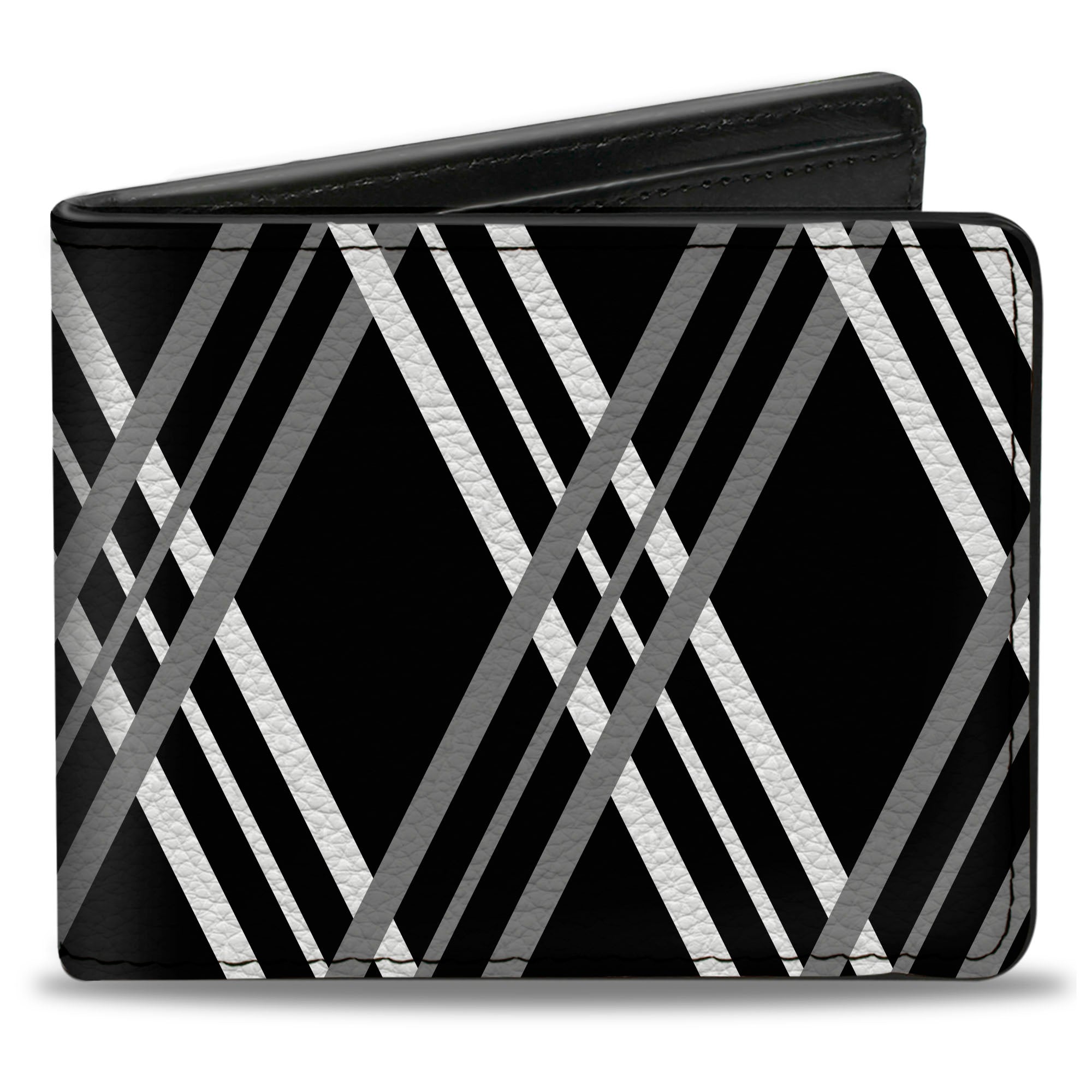Bi-Fold Wallet - Zig Zag Black Gray White Bi-Fold Wallets Buckle-Down