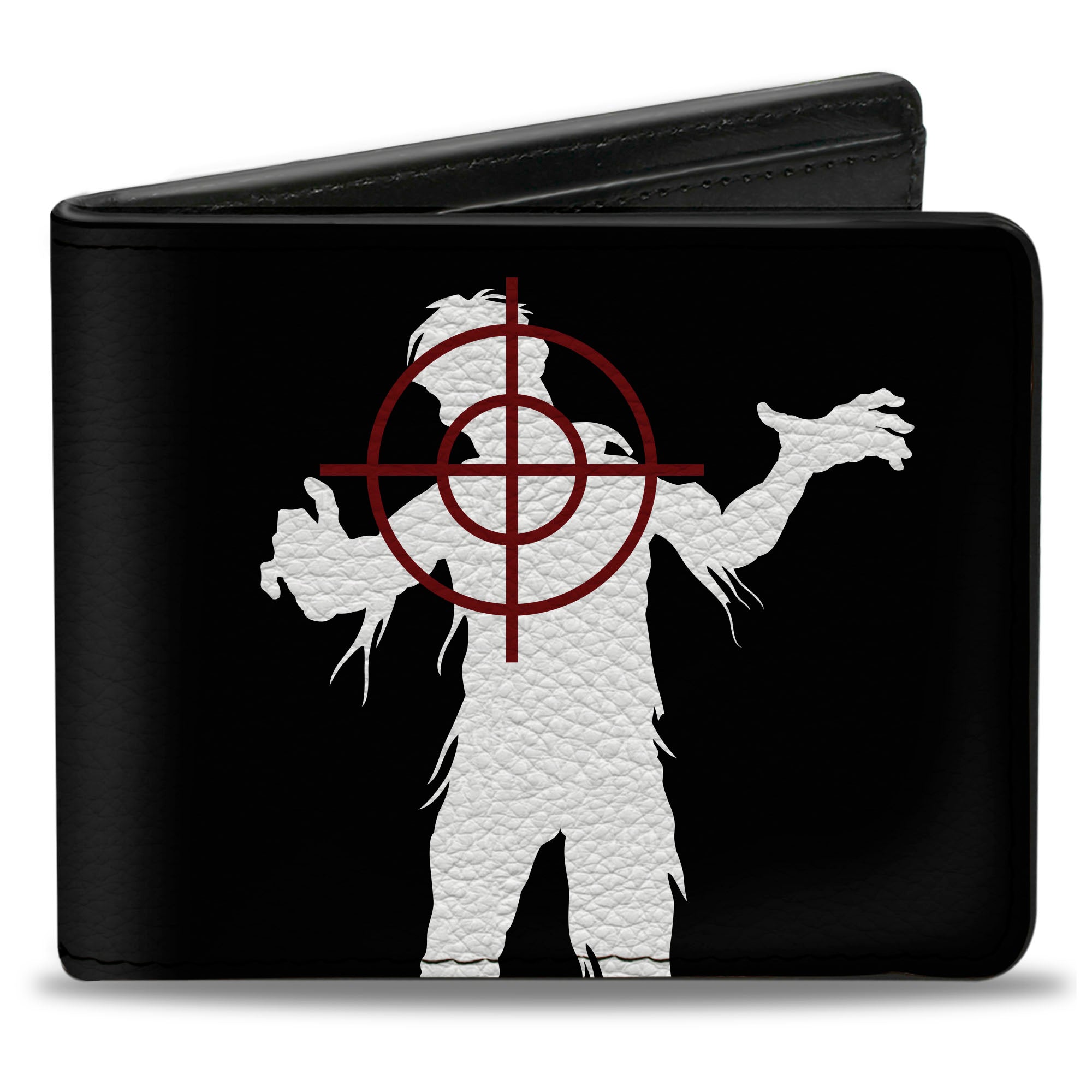 Bi-Fold Wallet - ZOMBIE KILLER Zombie Target Black White Red Bi-Fold Wallets Buckle-Down