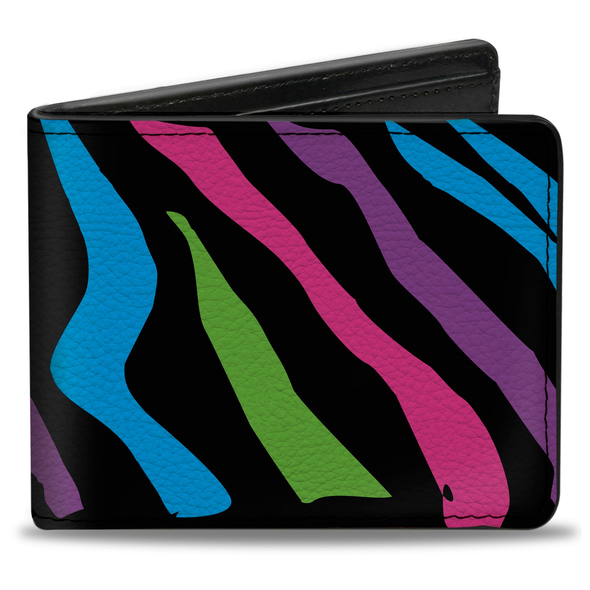 Bi-Fold Wallet - Zebra Black Blue Green Pink Purple Bi-Fold Wallets Buckle-Down