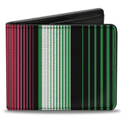 Bi-Fold Wallet - Zarape5 Vertical Multi Color Stripe Bi-Fold Wallets Buckle-Down