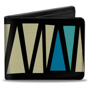 Bi-Fold Wallet - Zig Zag Doodle Black Cream Blues Bi-Fold Wallets Buckle-Down