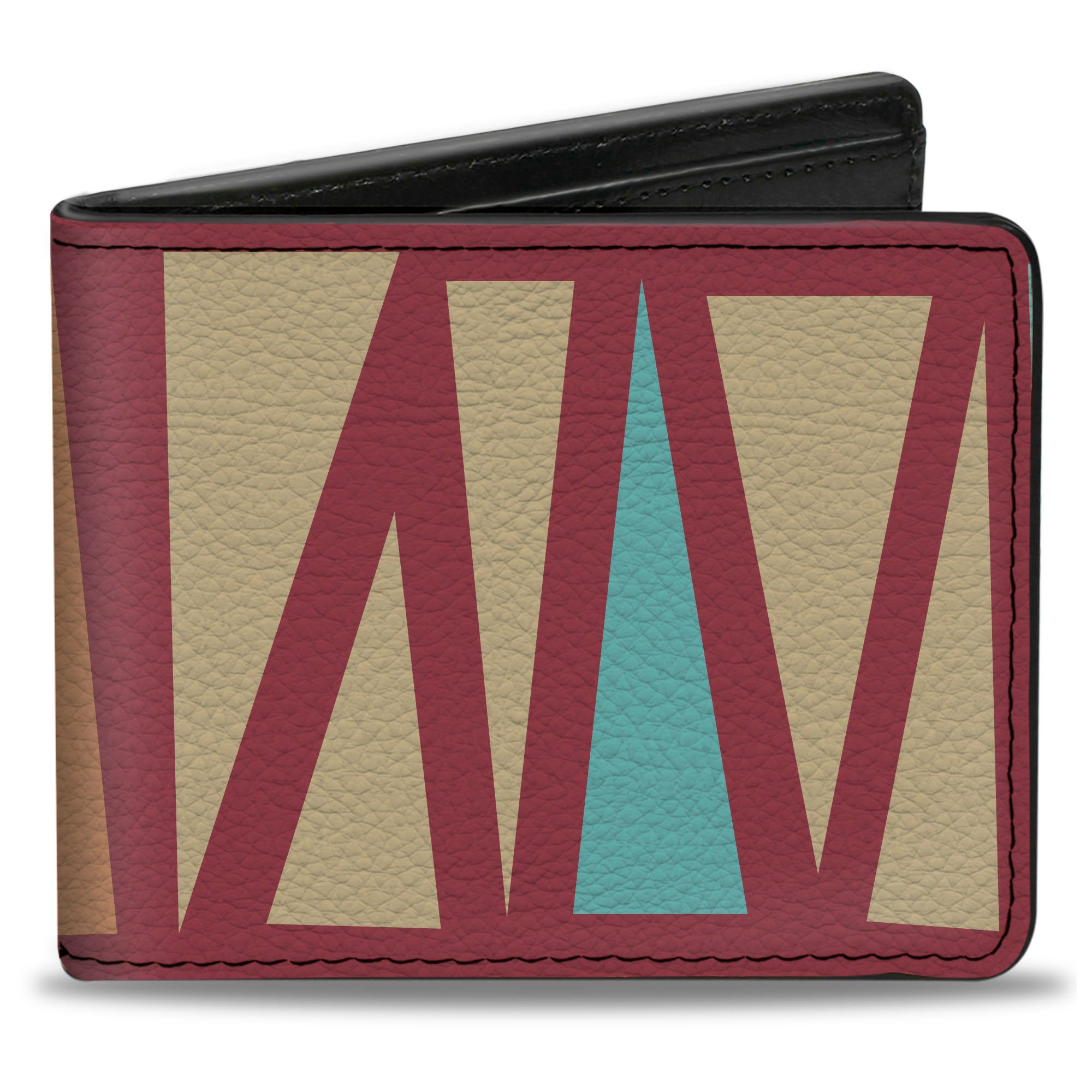 Bi-Fold Wallet - Zig Zag Doodle Red Tan Blues Orange Bi-Fold Wallets Buckle-Down