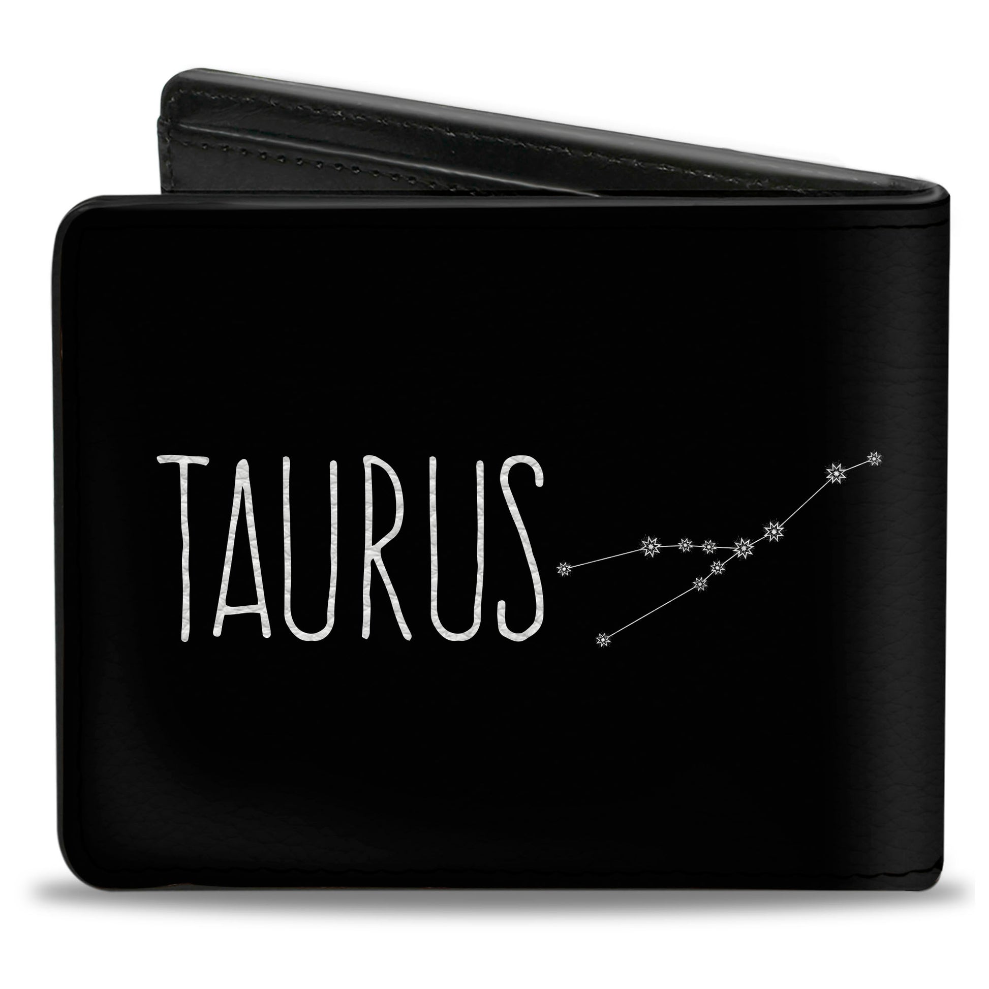 Bi-Fold Wallet - Zodiac TAURUS Constellation Black White Bi-Fold Wallets Buckle-Down