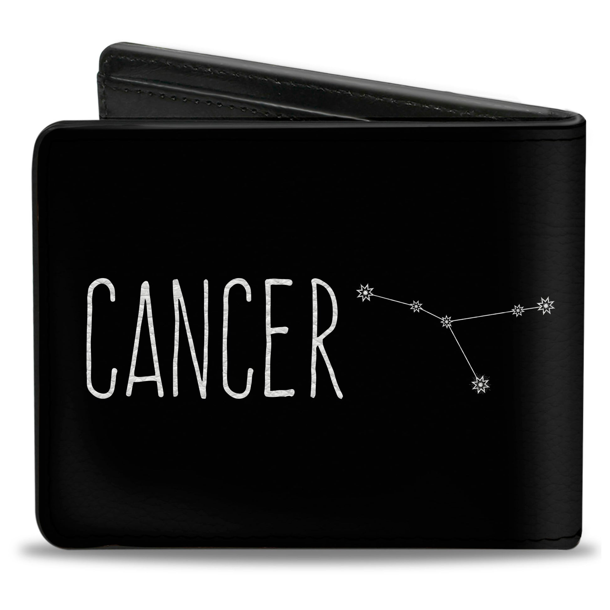 Bi-Fold Wallet - Zodiac CANCER Constellation Black White Bi-Fold Wallets Buckle-Down