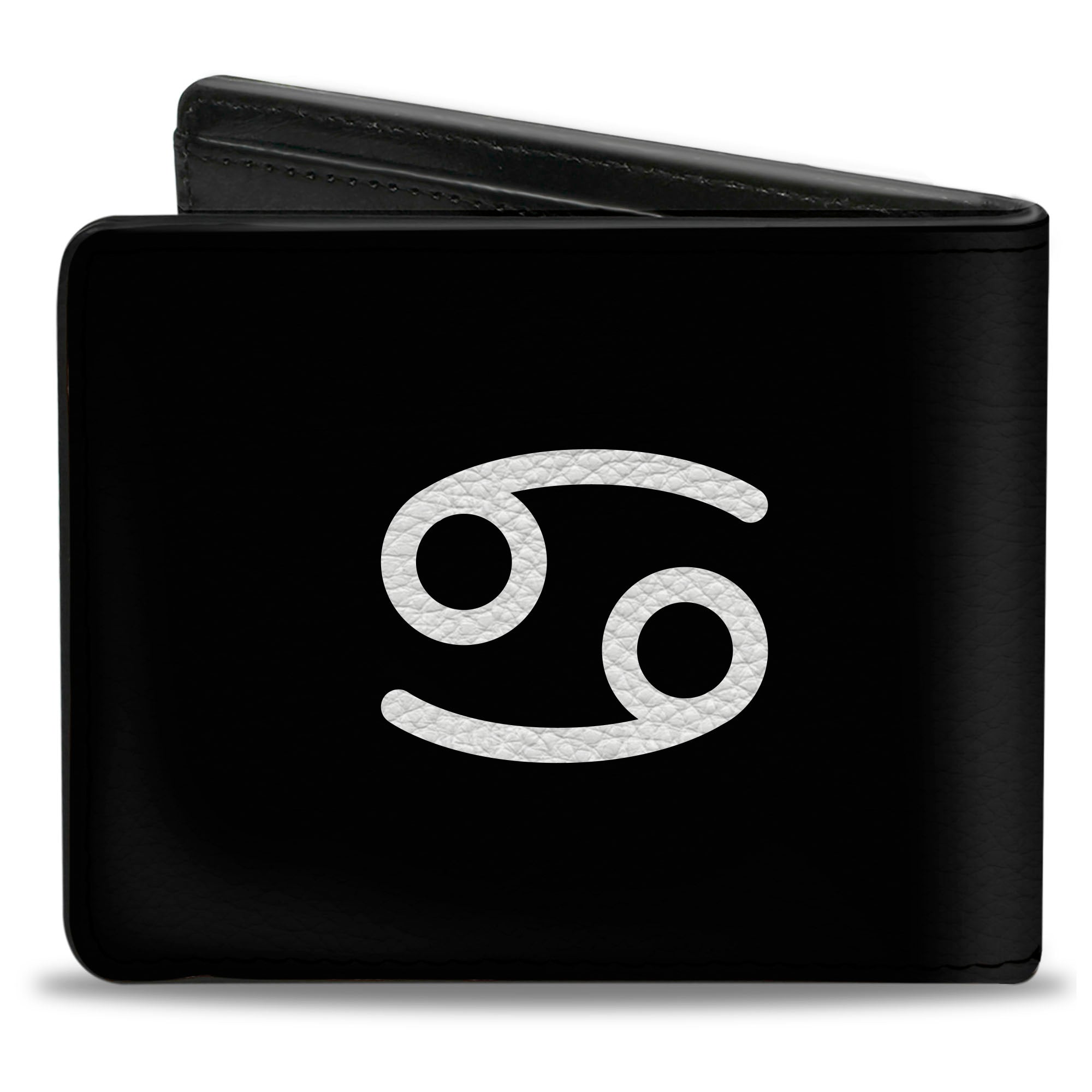 Bi-Fold Wallet - Zodiac CANCER Symbol Black White Bi-Fold Wallets Buckle-Down