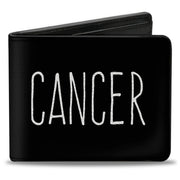 Bi-Fold Wallet - Zodiac CANCER Symbol Black White Bi-Fold Wallets Buckle-Down