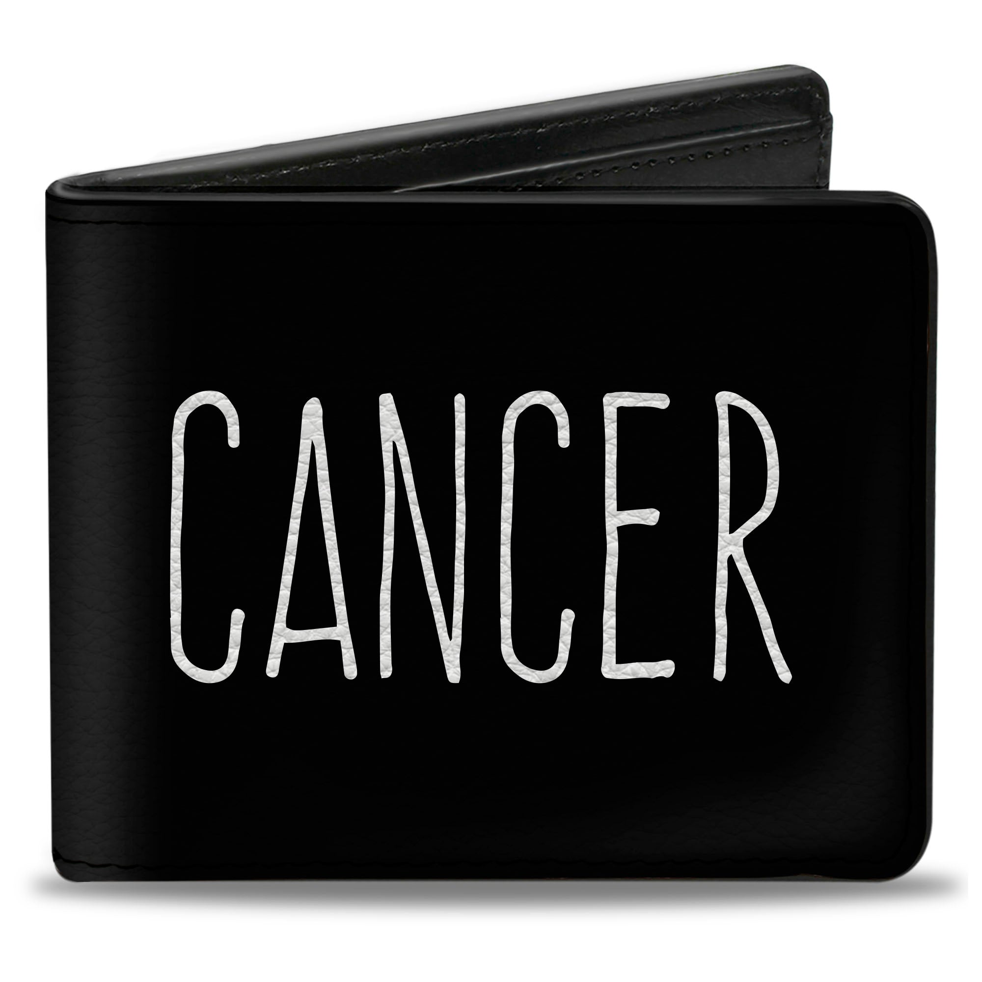 Bi-Fold Wallet - Zodiac CANCER Symbol Black White Bi-Fold Wallets Buckle-Down