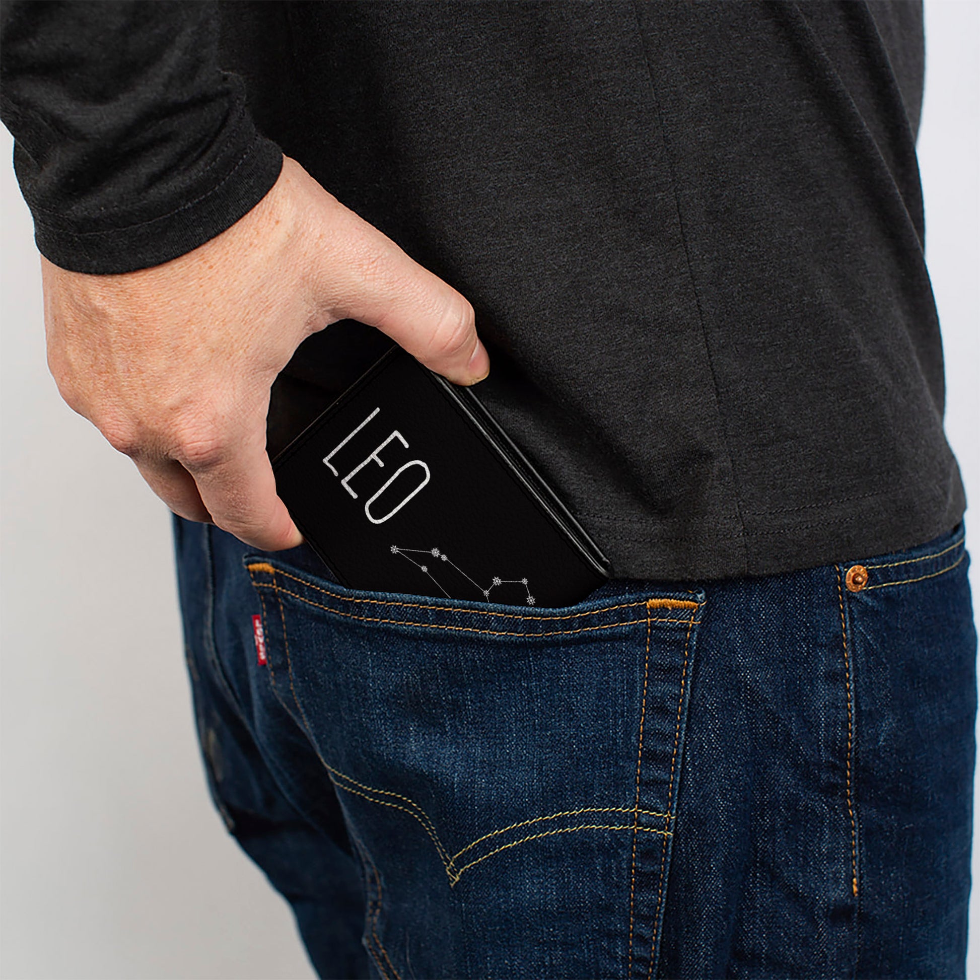 Bi-Fold Wallet - Zodiac LEO Constellation Black White Bi-Fold Wallets Buckle-Down