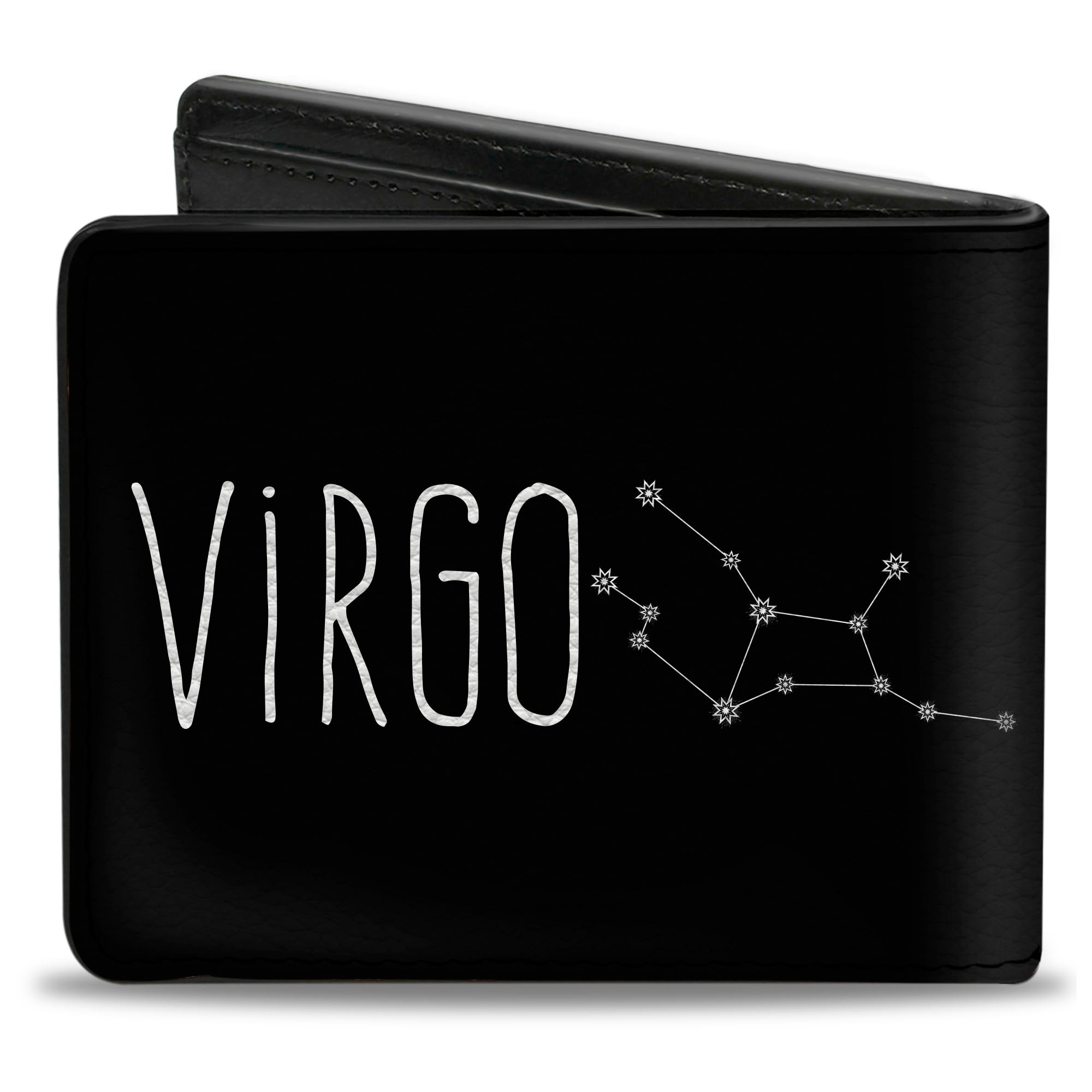 Bi-Fold Wallet - Zodiac VIRGO Constellation Black White Bi-Fold Wallets Buckle-Down