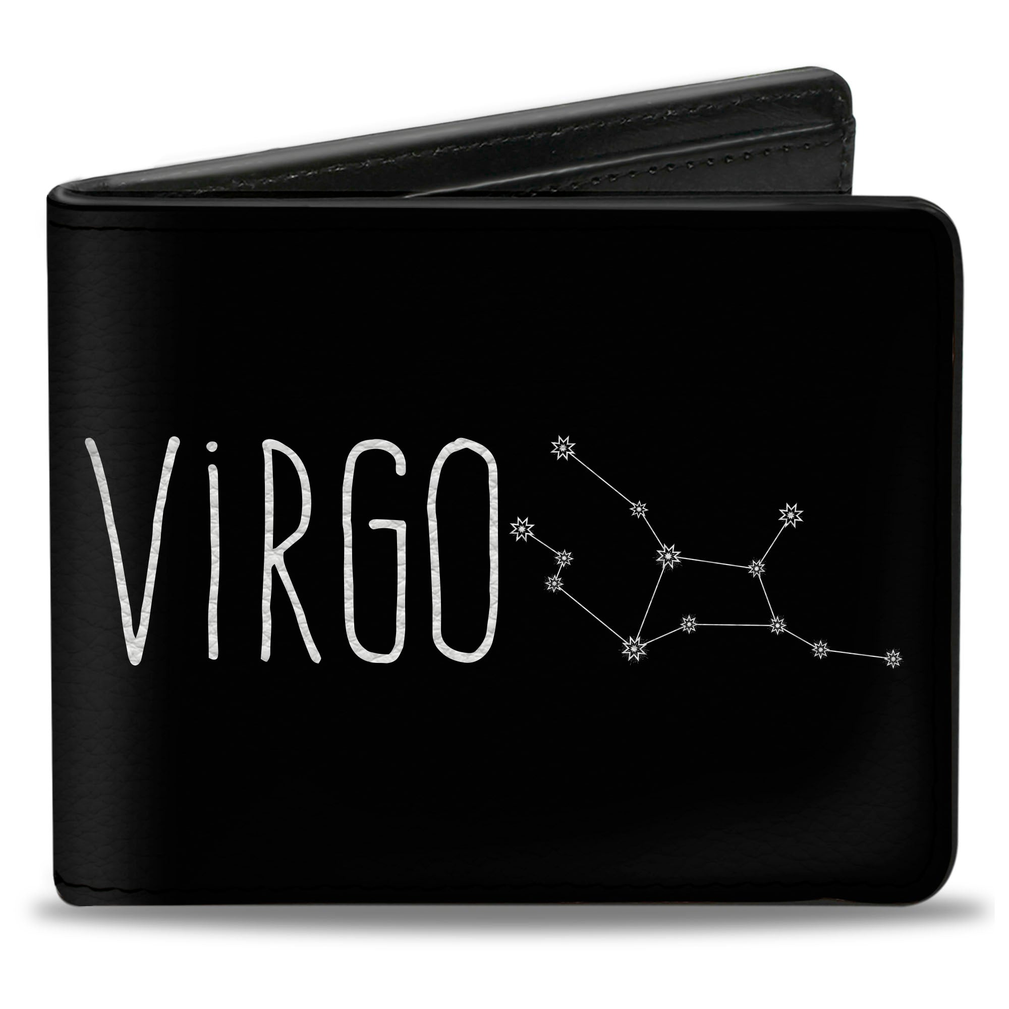 Bi-Fold Wallet - Zodiac VIRGO Constellation Black White Bi-Fold Wallets Buckle-Down