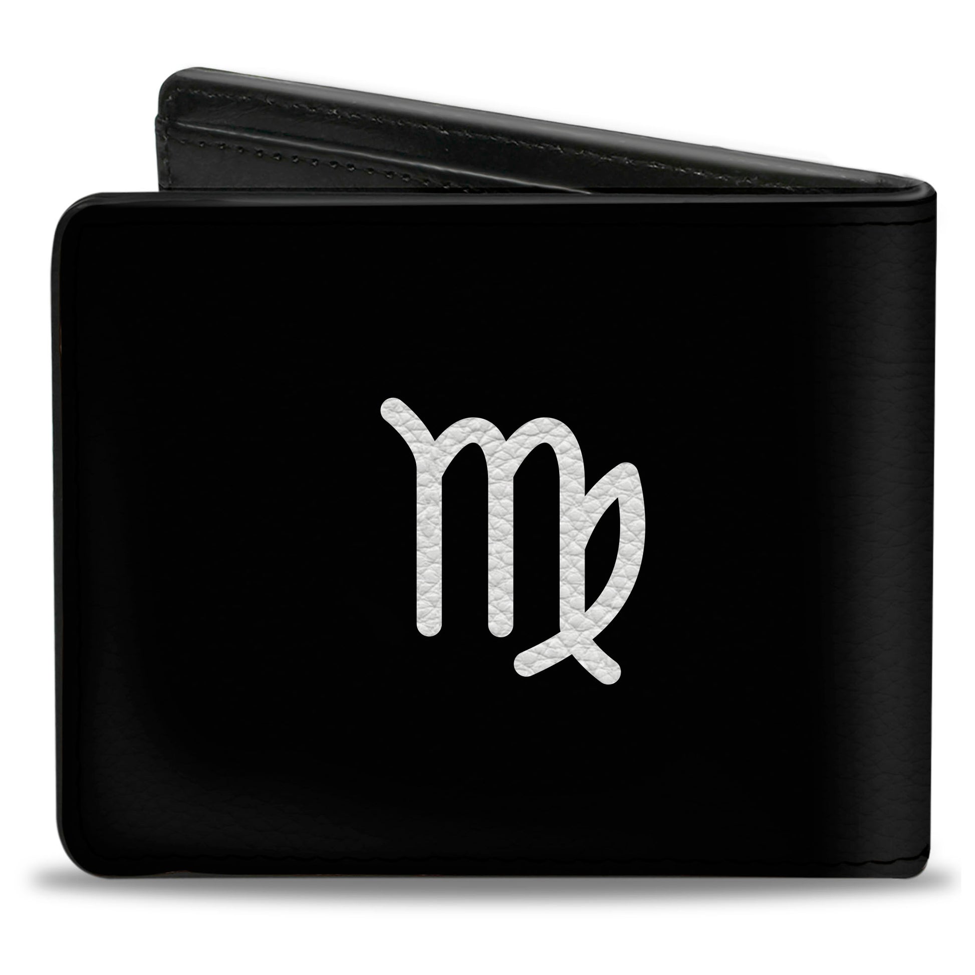 Bi-Fold Wallet - Zodiac VIRGO Symbol Black White Bi-Fold Wallets Buckle-Down
