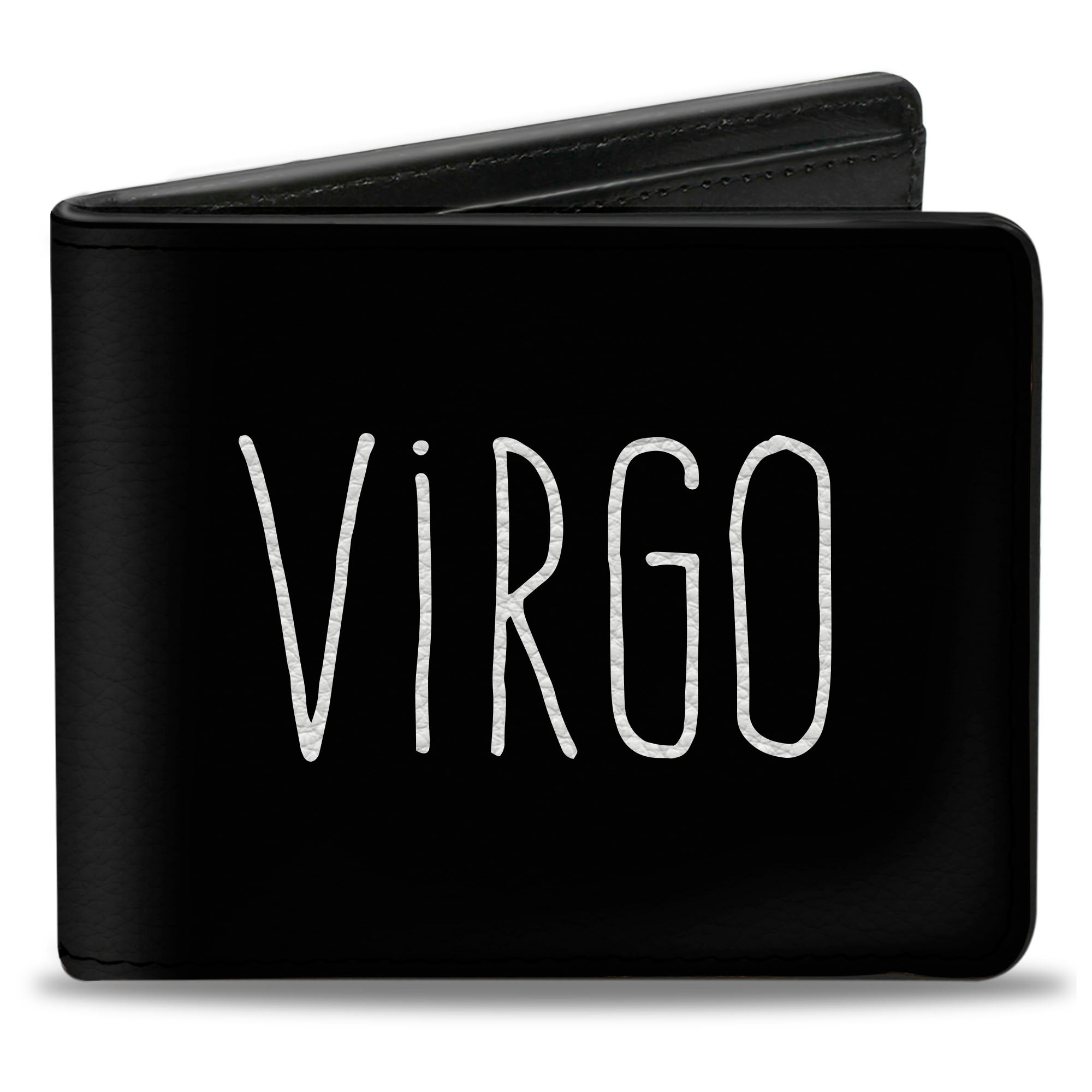 Bi-Fold Wallet - Zodiac VIRGO Symbol Black White Bi-Fold Wallets Buckle-Down