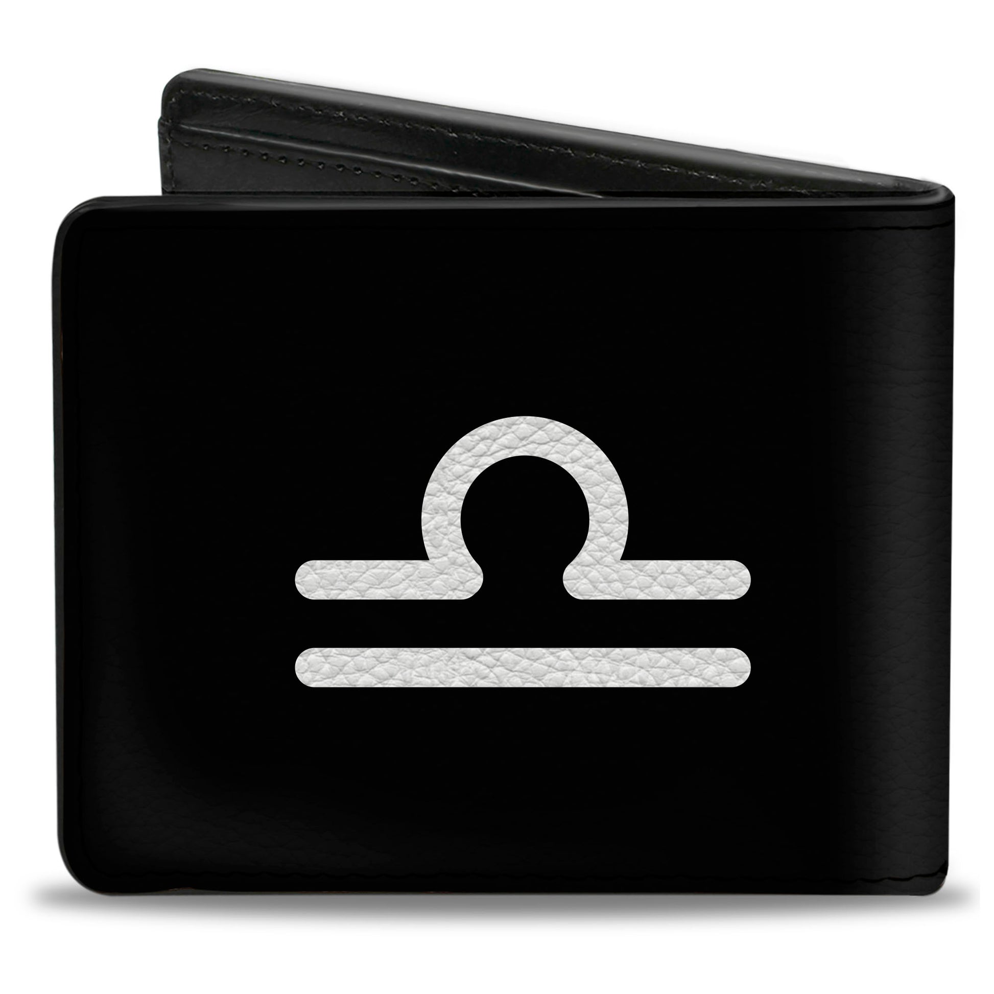 Bi-Fold Wallet - Zodiac LIBRA Symbol Black White Bi-Fold Wallets Buckle-Down