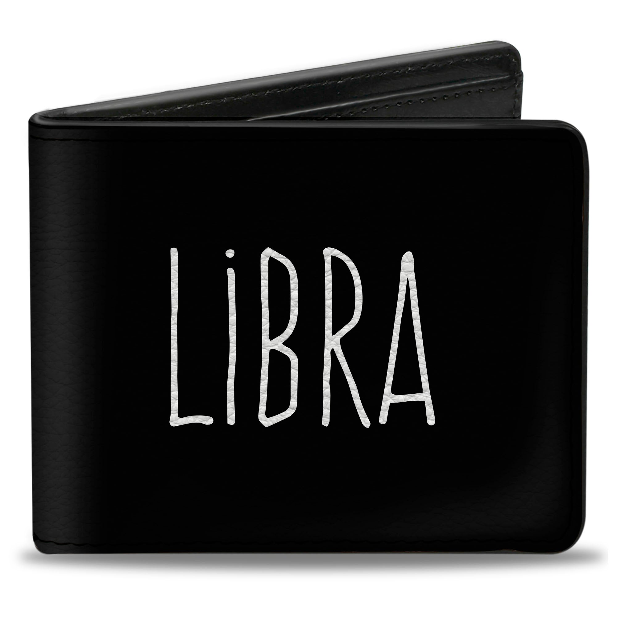 Bi-Fold Wallet - Zodiac LIBRA Symbol Black White Bi-Fold Wallets Buckle-Down