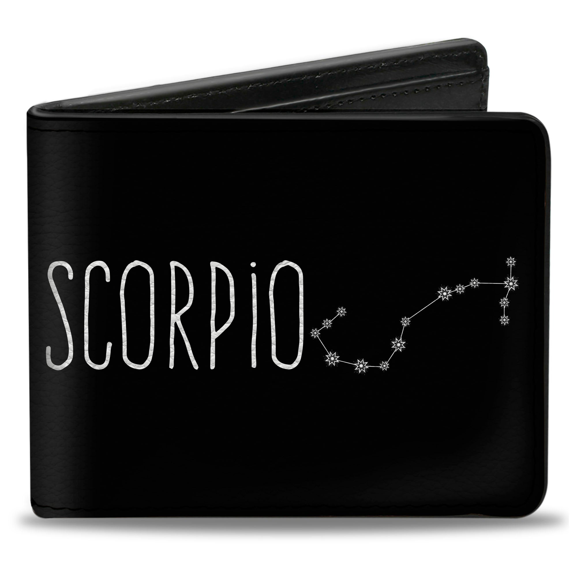 Bi-Fold Wallet - Zodiac SCORPIO Constellation Black White Bi-Fold Wallets Buckle-Down
