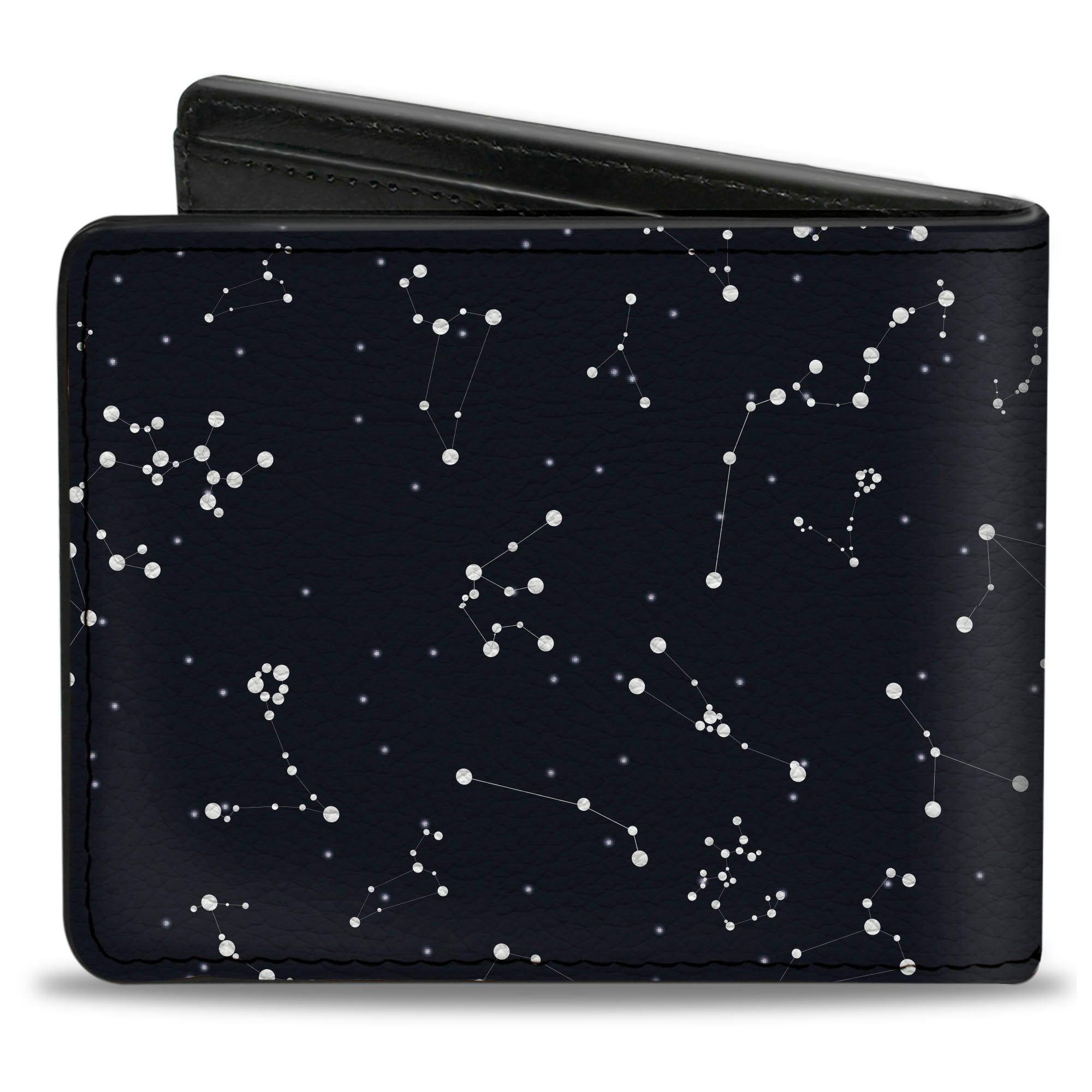 Bi-Fold Wallet - Zodiac Scorpio Symbol Constellations Black White Bi-Fold Wallets Buckle-Down