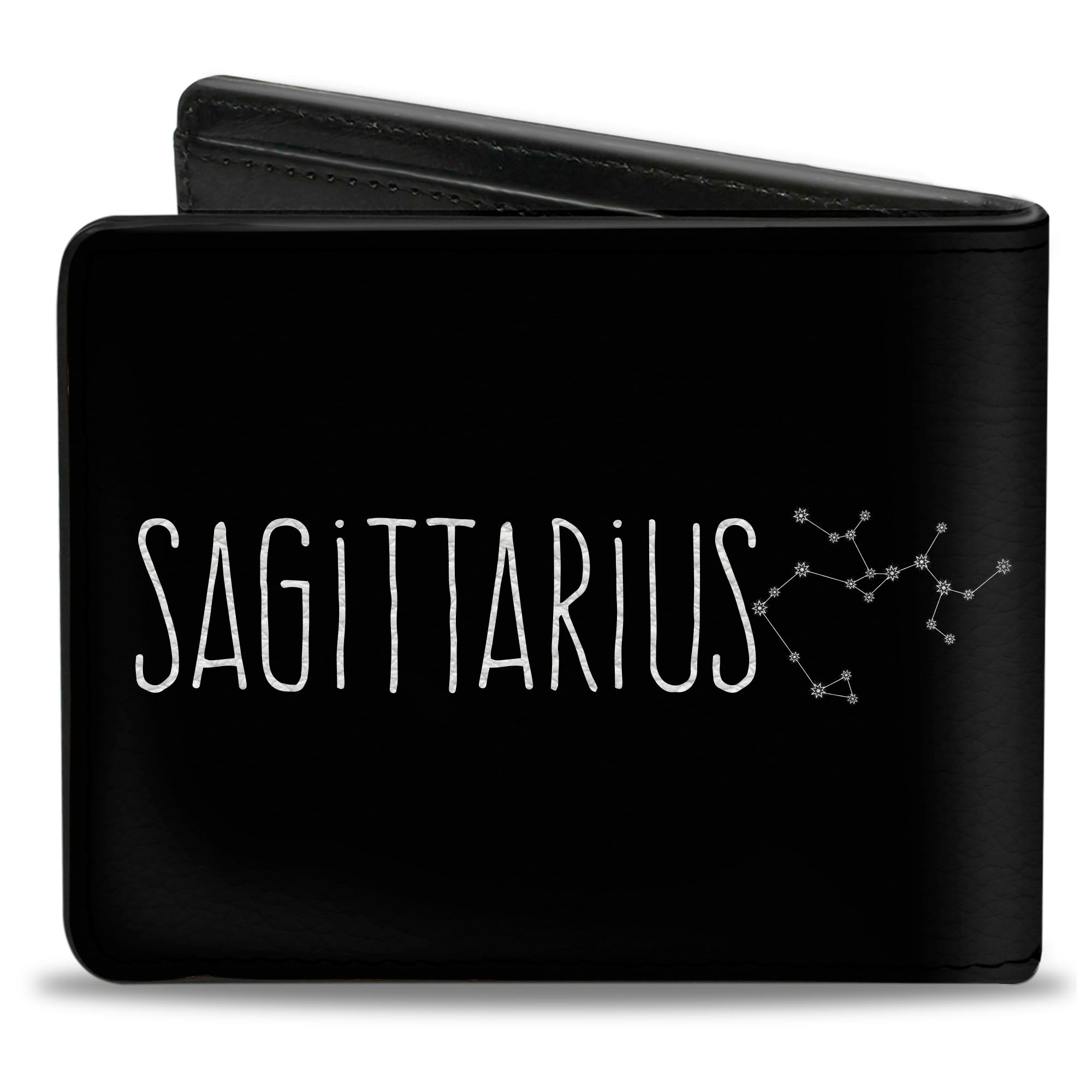 Bi-Fold Wallet - Zodiac SAGITTARIUS Constellation Black White Bi-Fold Wallets Buckle-Down