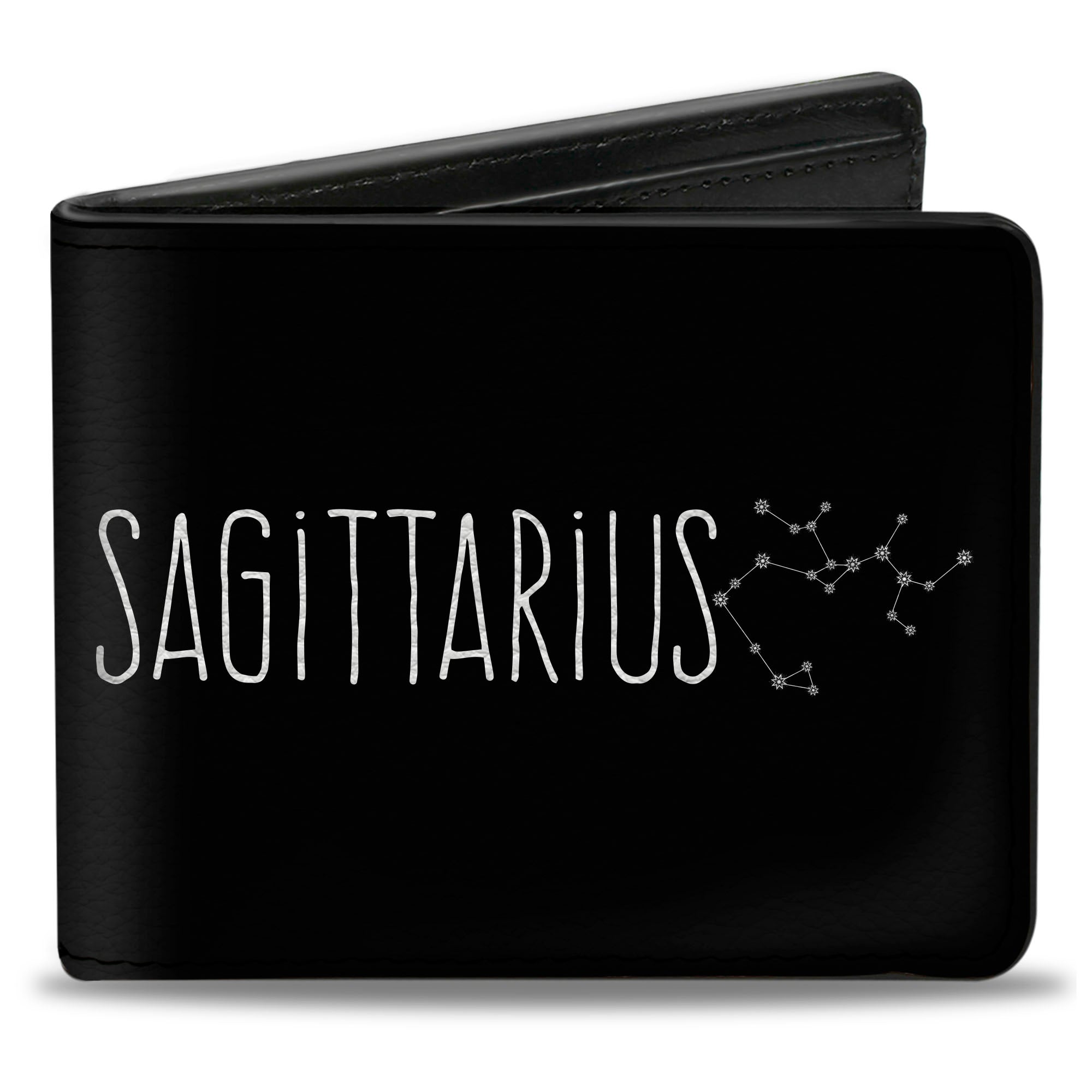 Bi-Fold Wallet - Zodiac SAGITTARIUS Constellation Black White Bi-Fold Wallets Buckle-Down