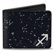 Bi-Fold Wallet - Zodiac Sagittarius Symbol Constellations Black White Bi-Fold Wallets Buckle-Down