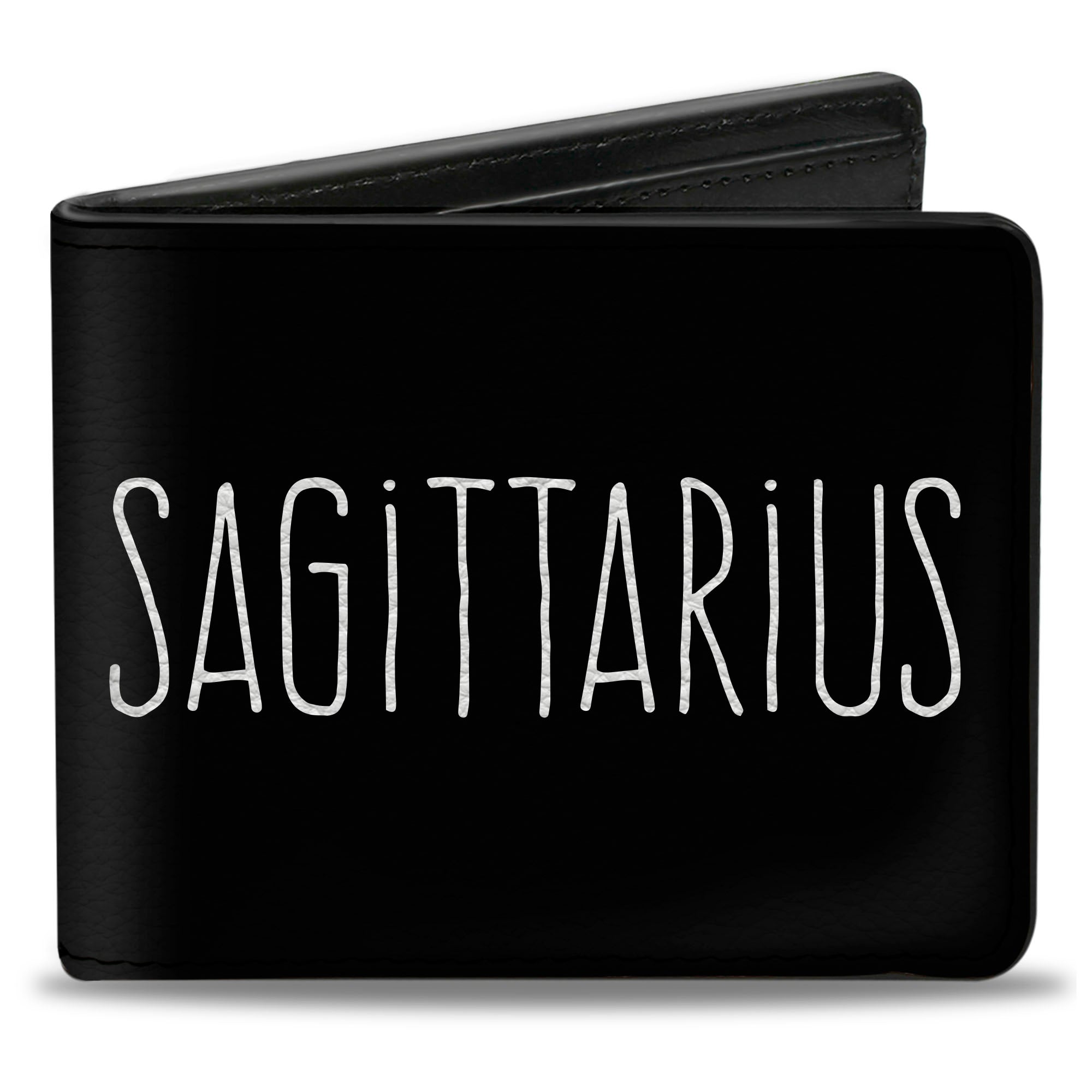 Bi-Fold Wallet - Zodiac SAGITTARIUS Symbol Black White Bi-Fold Wallets Buckle-Down