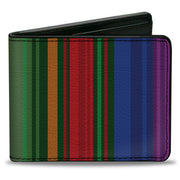 Bi-Fold Wallet - Zarape8 Vertical Multi Color Stripe Bi-Fold Wallets Buckle-Down