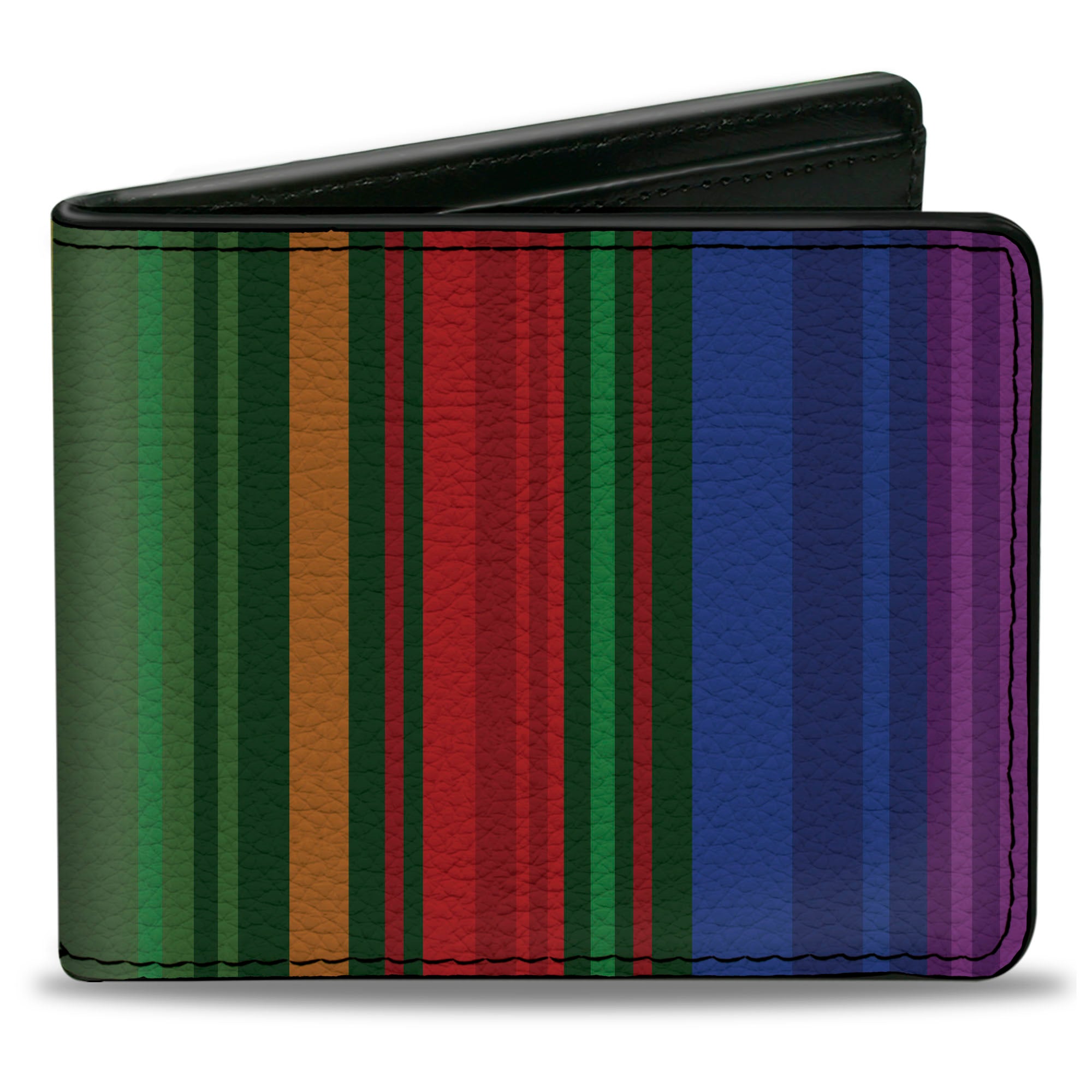 Bi-Fold Wallet - Zarape8 Vertical Multi Color Stripe Bi-Fold Wallets Buckle-Down