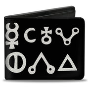 Bi-Fold Wallet - Alchemy Symbols Black White Bi-Fold Wallets Buckle-Down