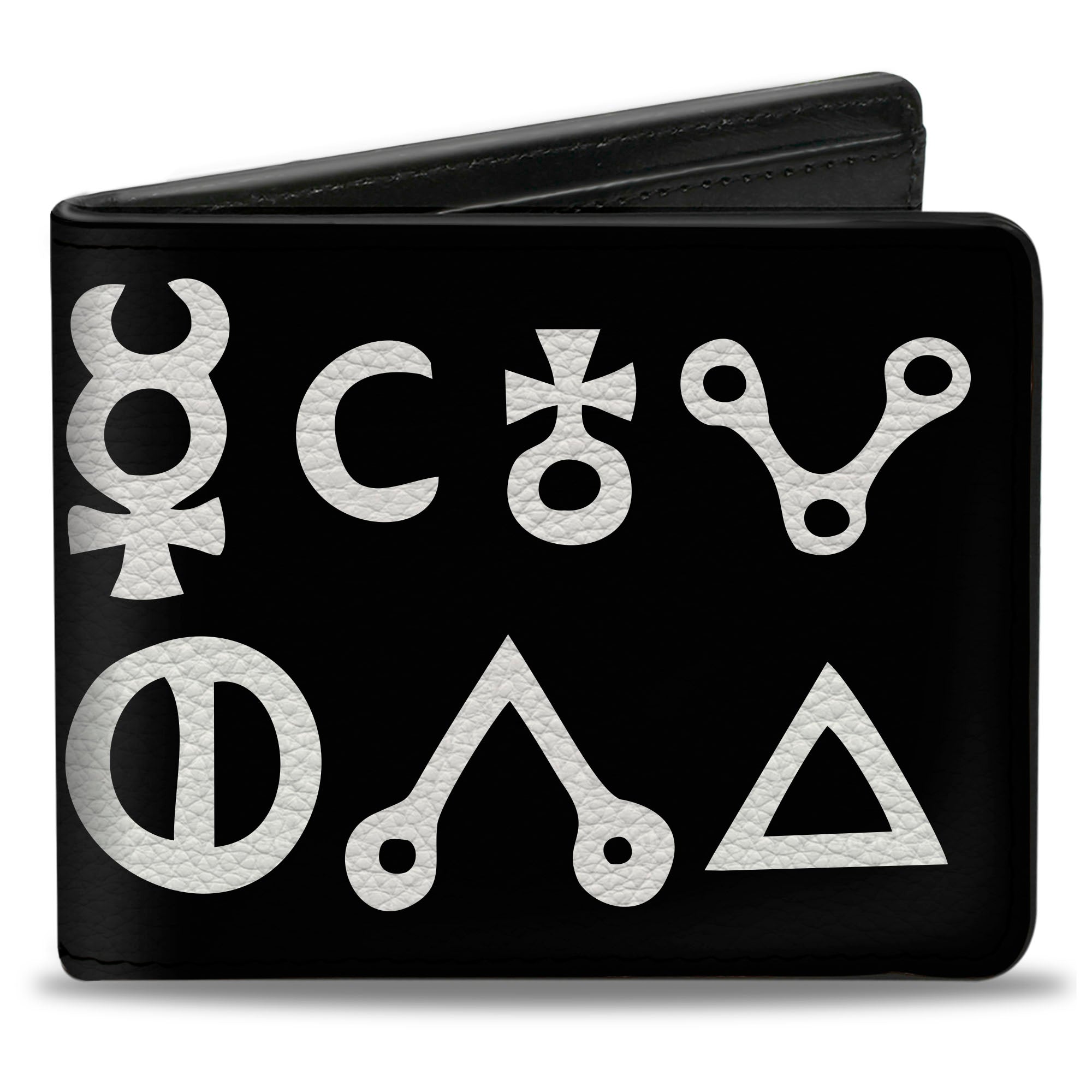 Bi-Fold Wallet - Alchemy Symbols Black White Bi-Fold Wallets Buckle-Down
