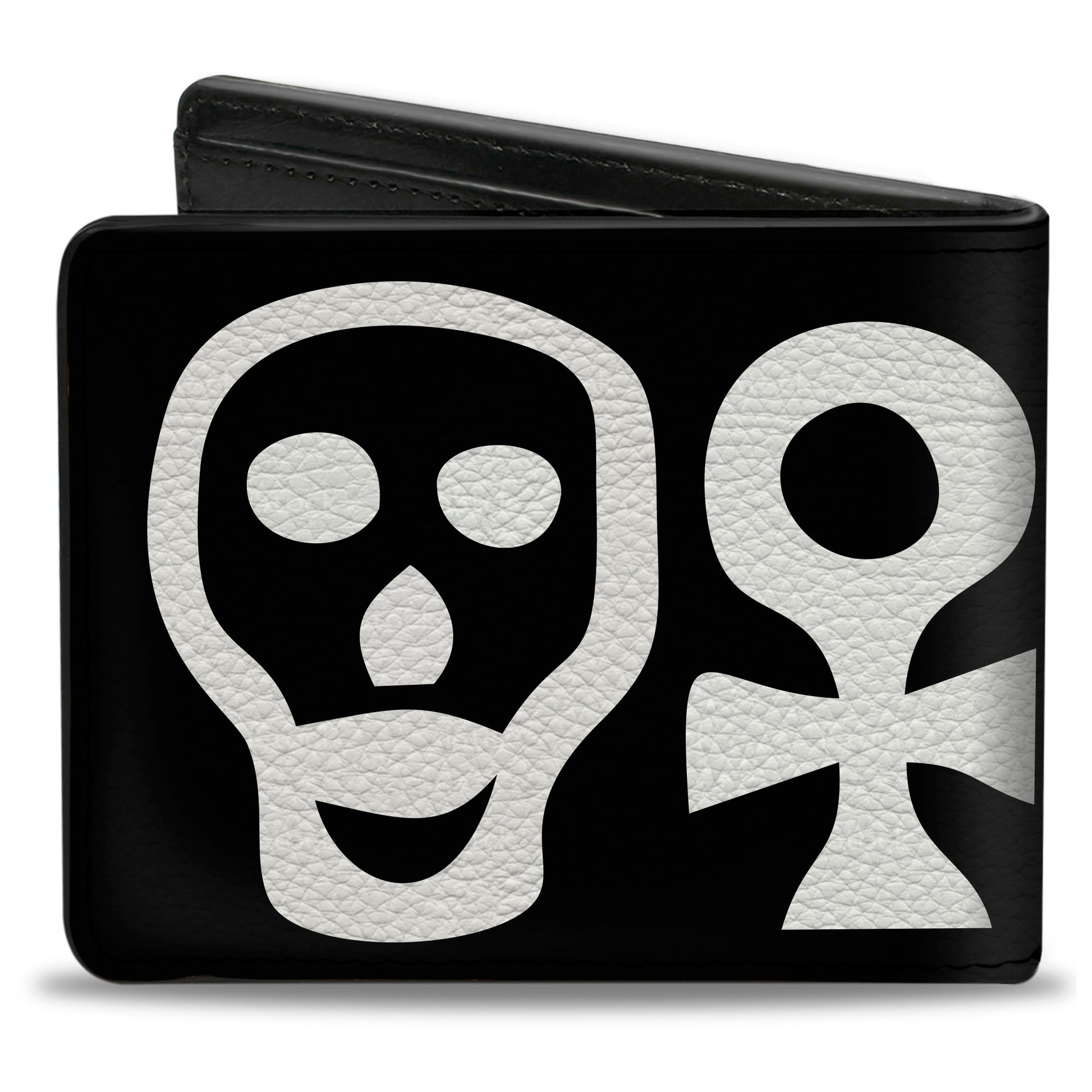 Bi-Fold Wallet - Alchemy Symbols CLOSE-UP Black White Bi-Fold Wallets Buckle-Down