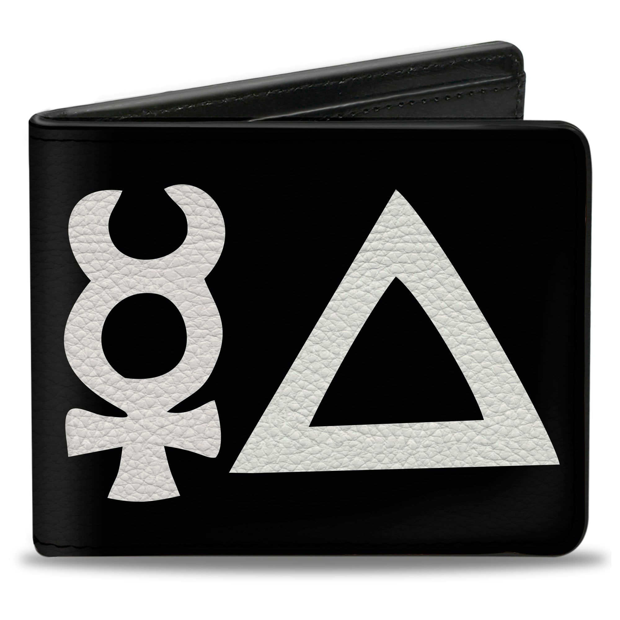 Bi-Fold Wallet - Alchemy Symbols CLOSE-UP Black White Bi-Fold Wallets Buckle-Down