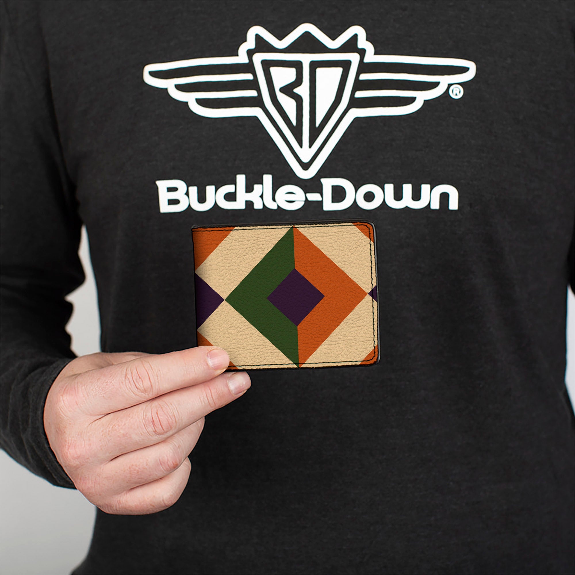 Bi-Fold Wallet - Aztec16 Oranges Green Purple Bi-Fold Wallets Buckle-Down