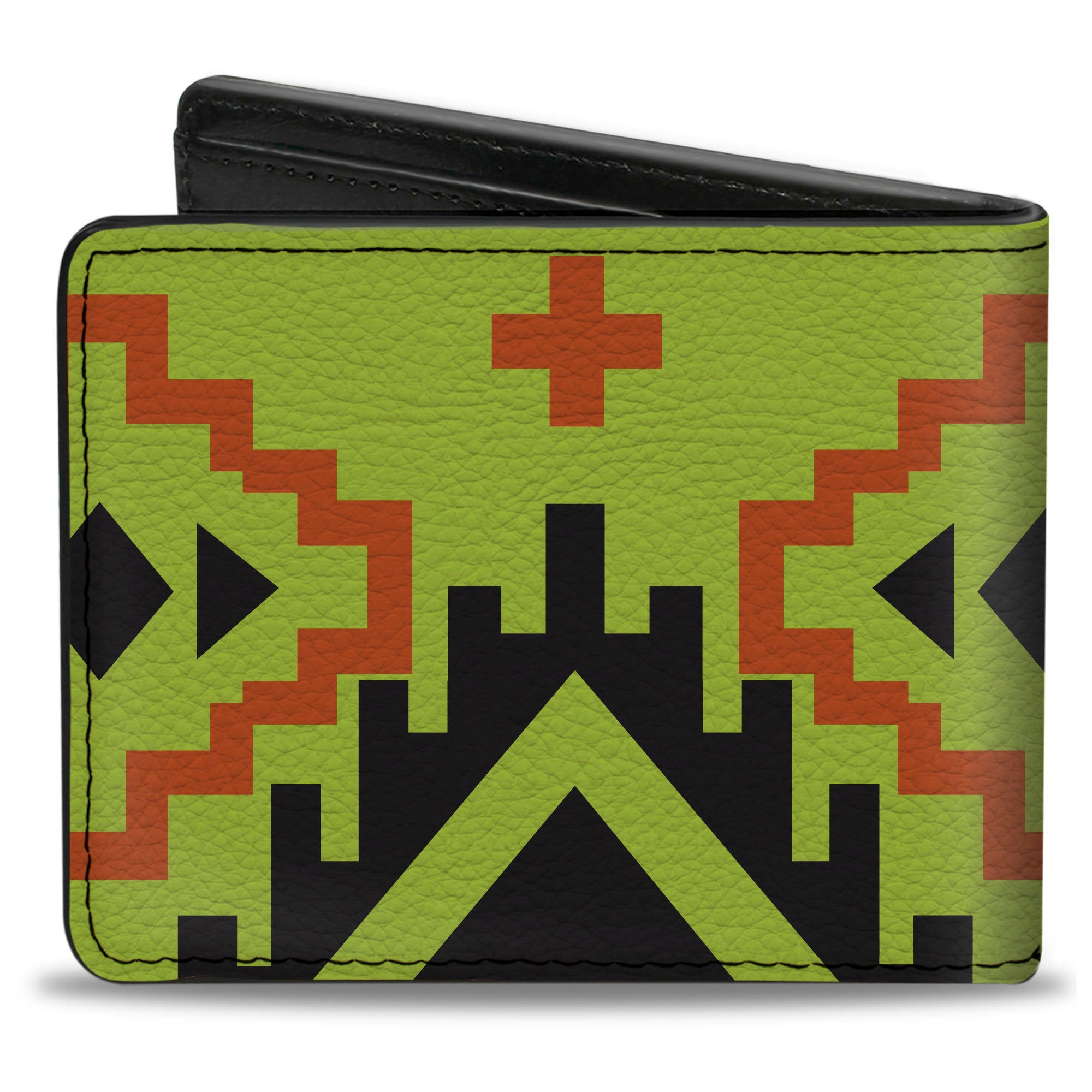 Bi-Fold Wallet - Aztec20 Green Orange Black Bi-Fold Wallets Buckle-Down