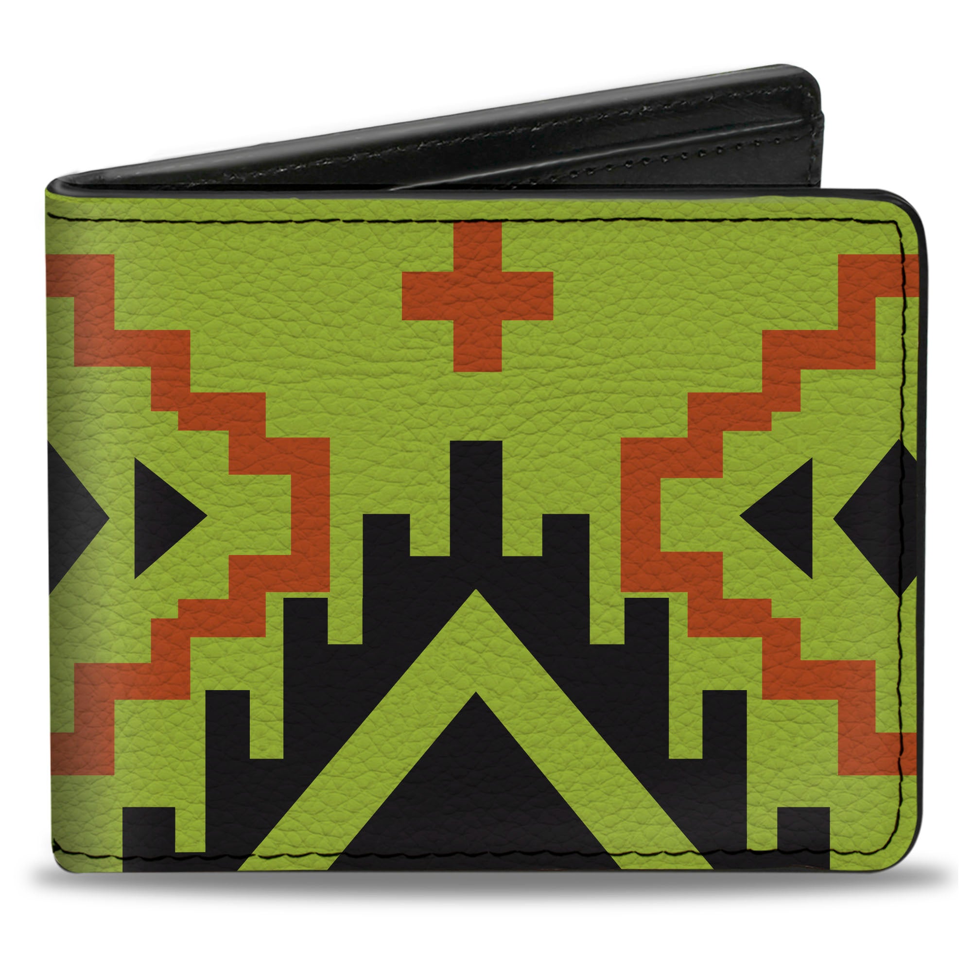 Bi-Fold Wallet - Aztec20 Green Orange Black Bi-Fold Wallets Buckle-Down