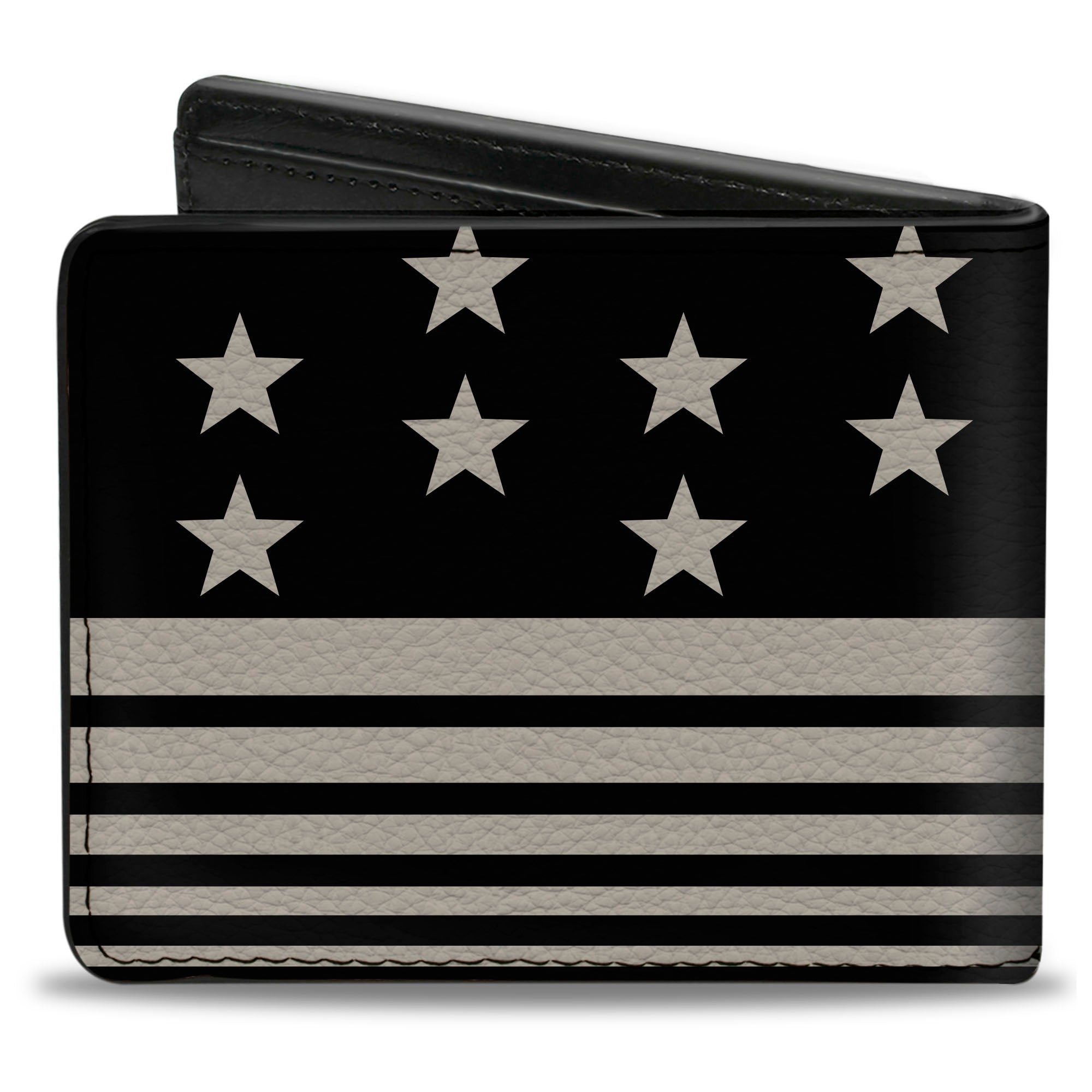 Bi-Fold Wallet - Americana Stars & Stripes8 Black Cream Bi-Fold Wallets Buckle-Down