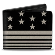Bi-Fold Wallet - Americana Stars & Stripes8 Black Cream Bi-Fold Wallets Buckle-Down