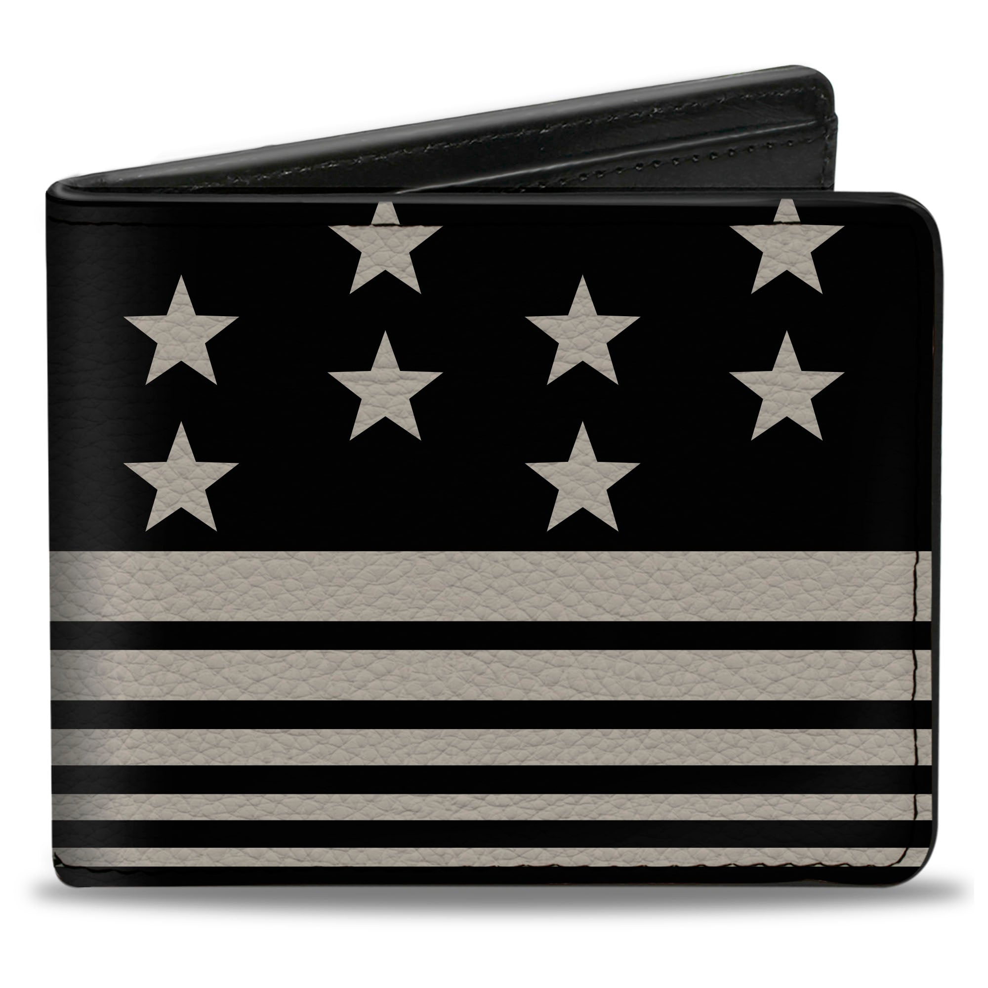 Bi-Fold Wallet - Americana Stars & Stripes8 Black Cream Bi-Fold Wallets Buckle-Down