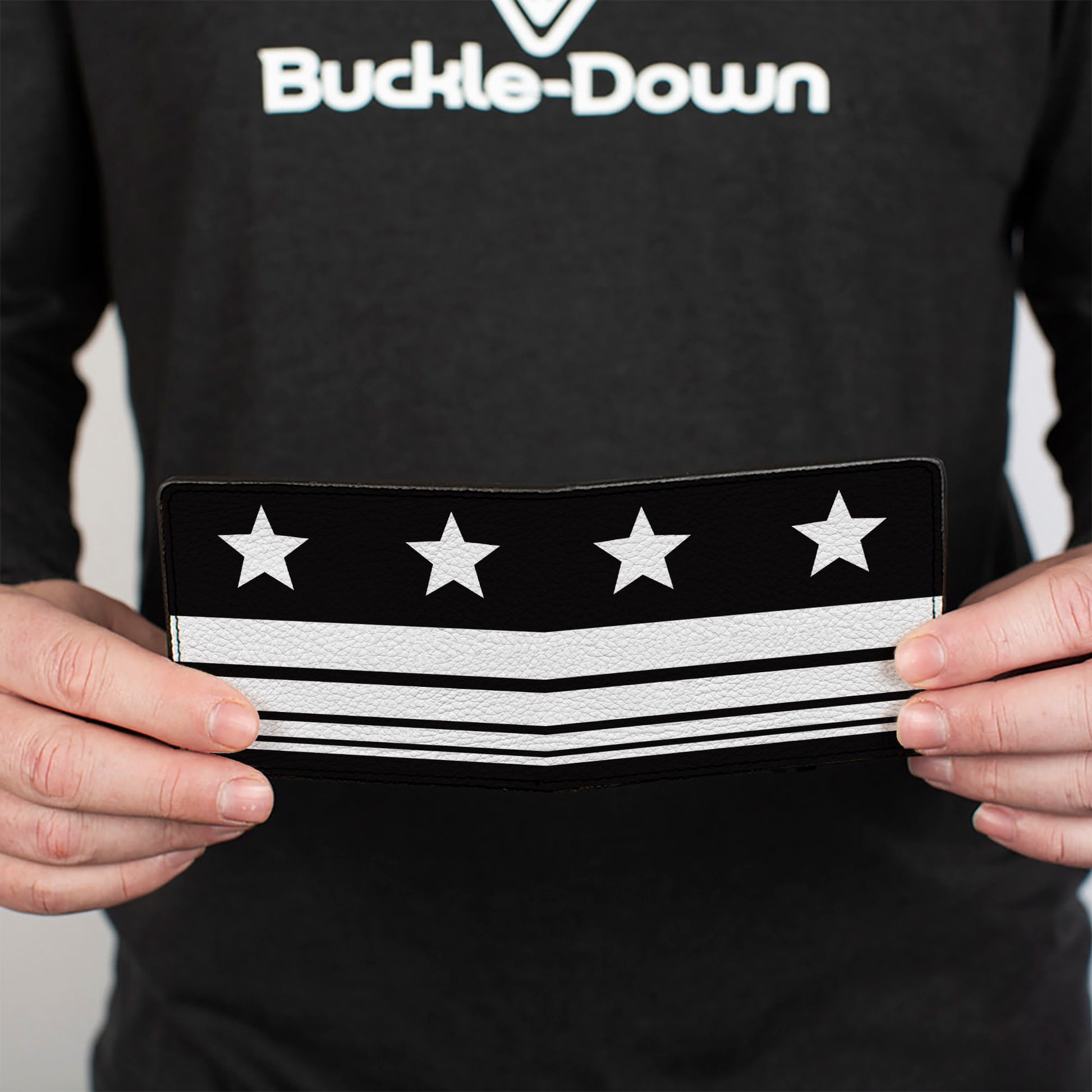 Bi-Fold Wallet - Americana Stars & Stripes4 Black White Bi-Fold Wallets Buckle-Down
