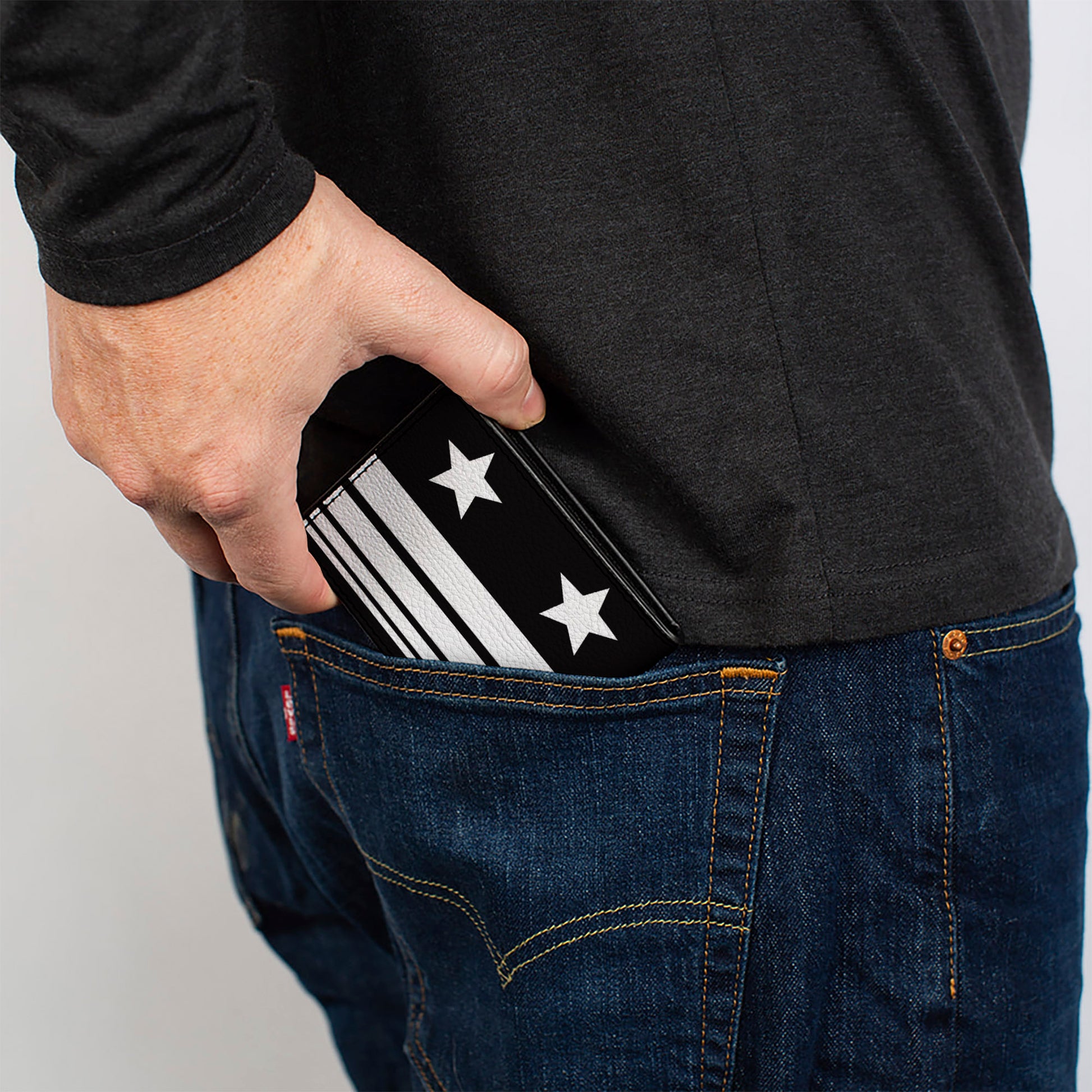 Bi-Fold Wallet - Americana Stars & Stripes4 Black White Bi-Fold Wallets Buckle-Down